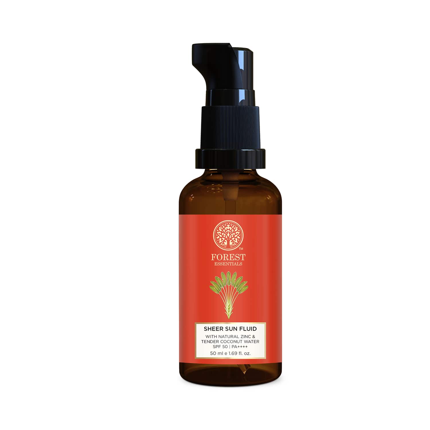 Forest Essentials | Forest Essentials Turmeric & Basil Leaf Sun Fluid Tender Coconut Water with SPF 50 PA ++ (50ml)