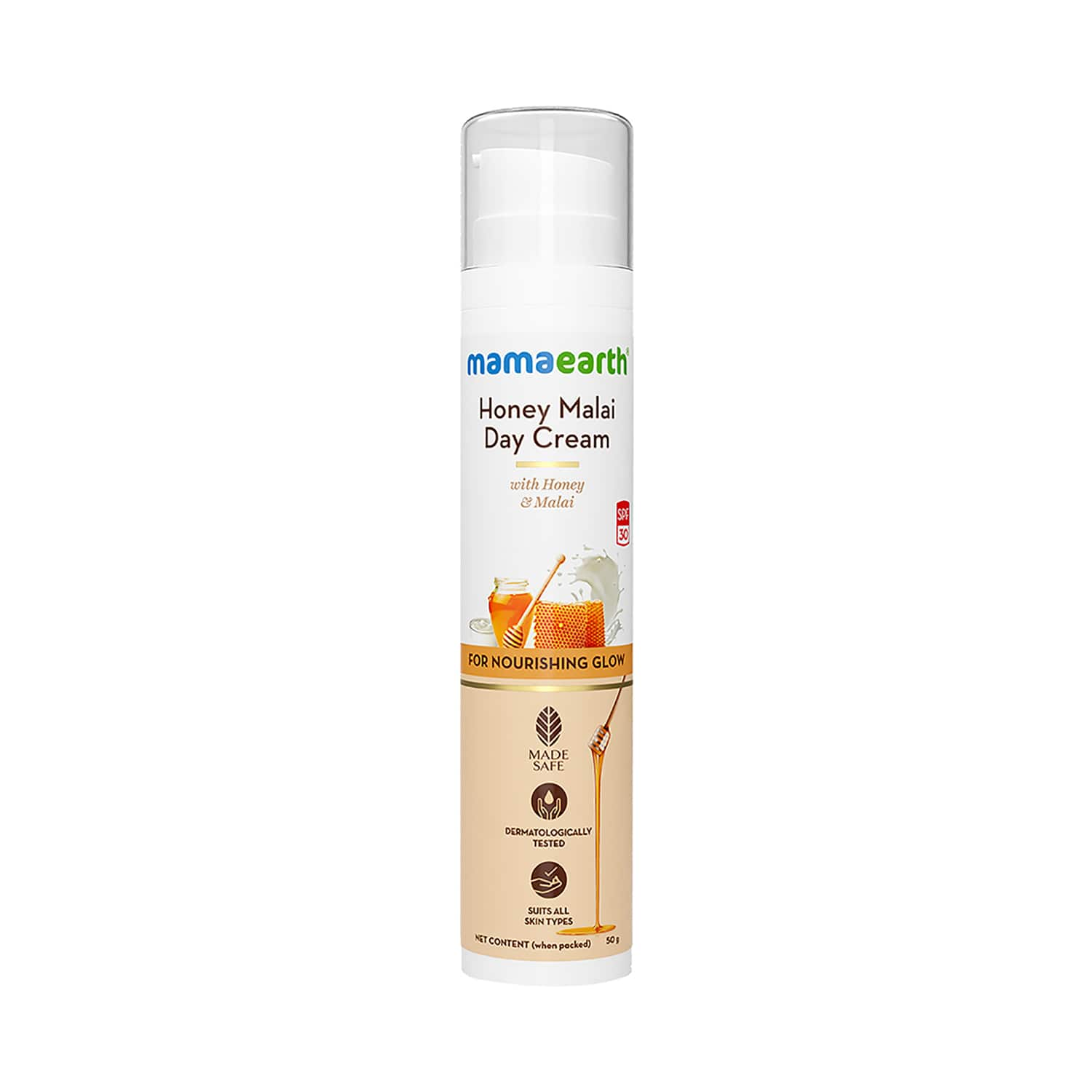 Mamaearth | Mamaearth Honey Malai Day Cream SPF 30 (50g)