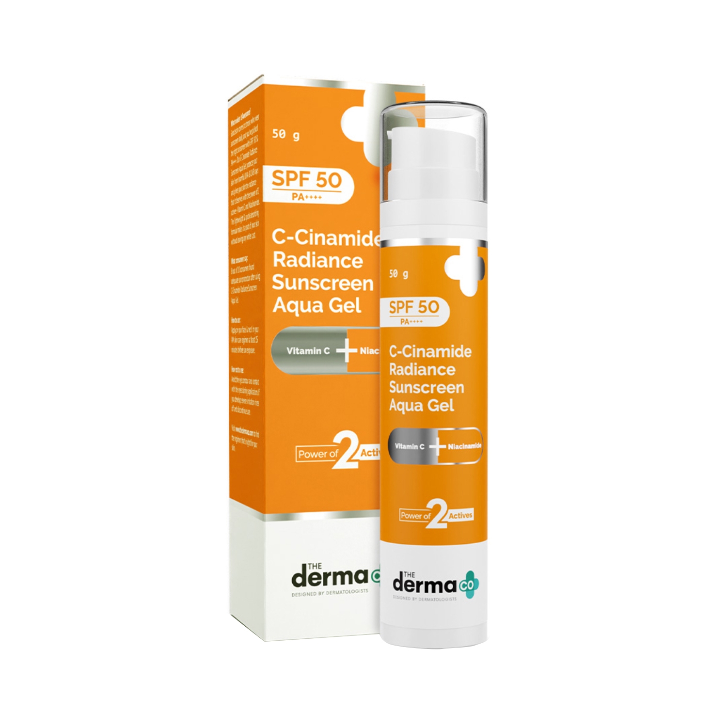 The Derma Co | The Derma Co C-Cinamide Radiance Sunscreen Aqua Gel With SPF 50 PA++ (50g)