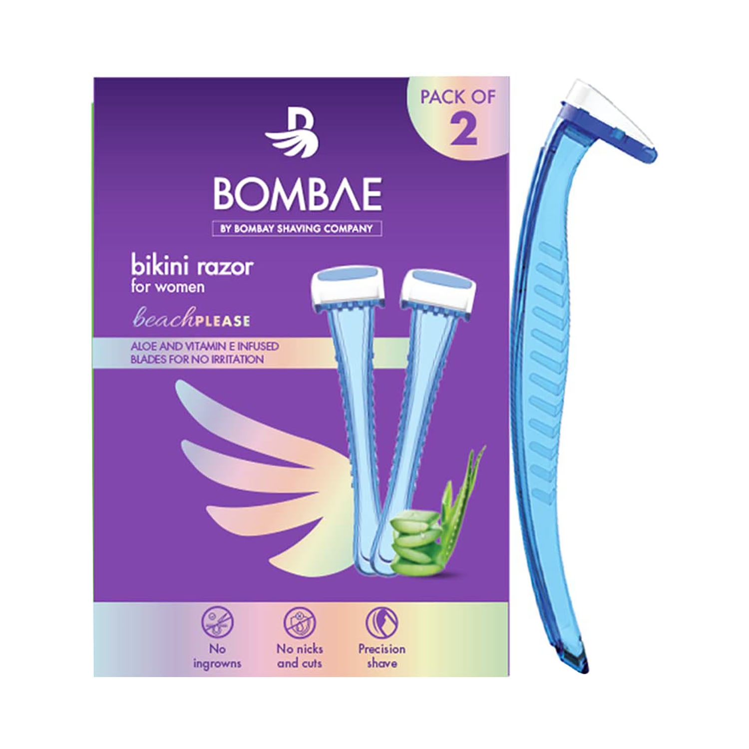 Bombae | Bombae Bikini Razor for Women Blue (2Pcs)