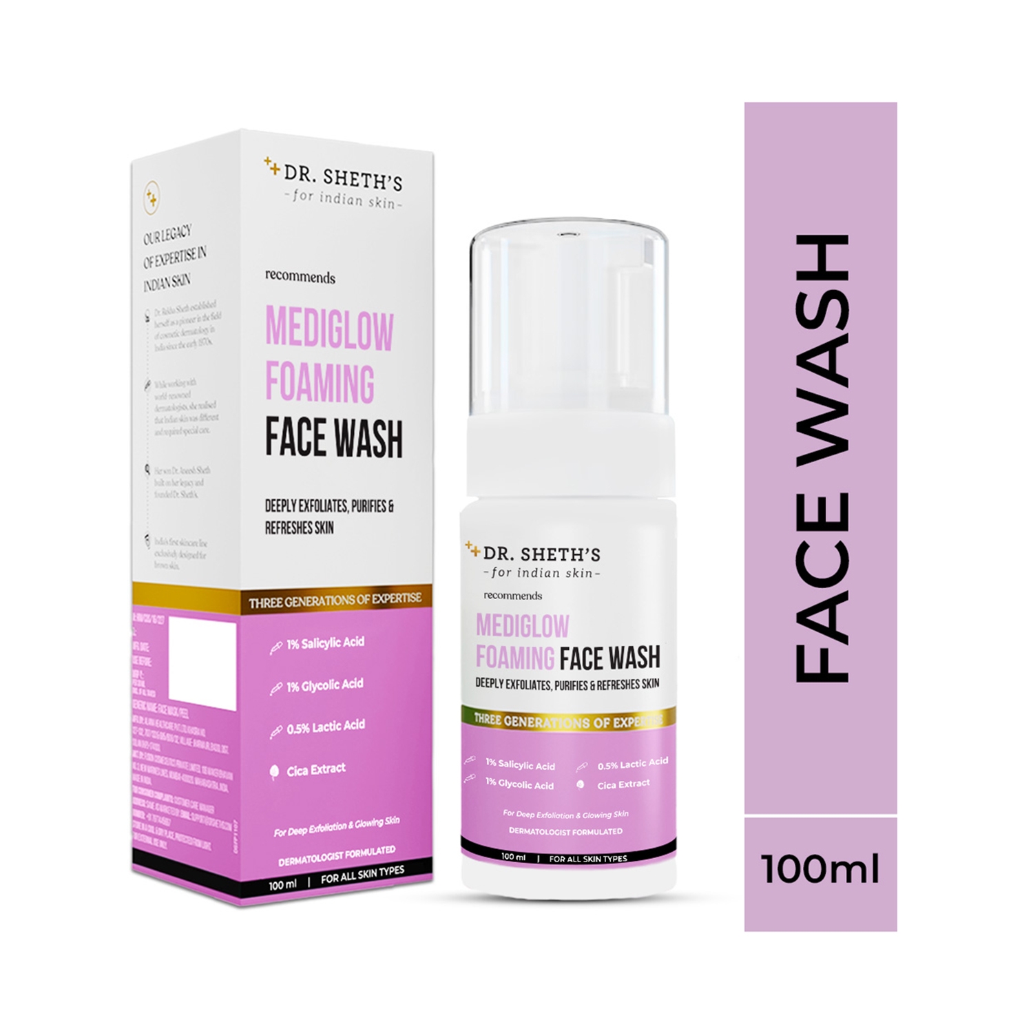 Dr. Sheth's Mediglow Foaming Face Wash (100ml)