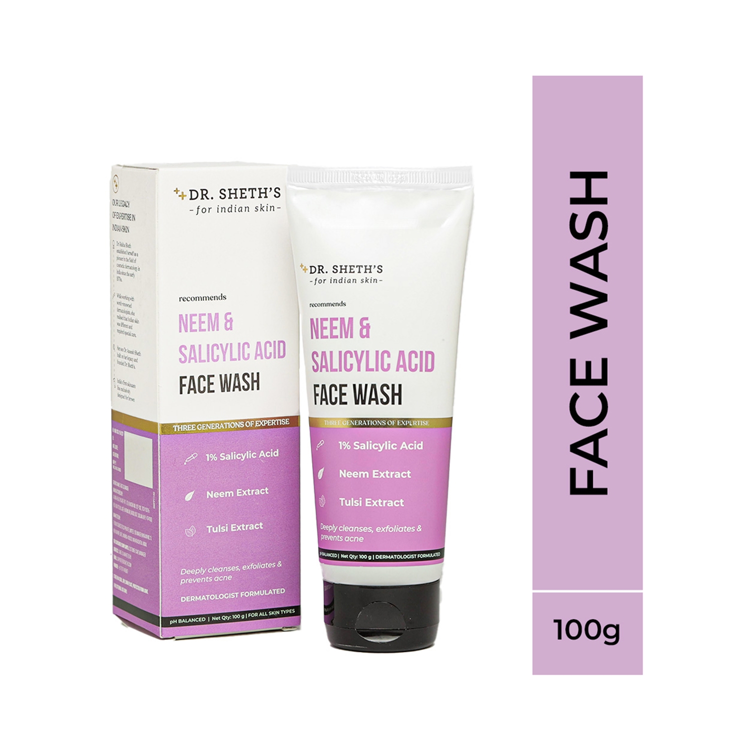 Dr. Sheth's | Dr. Sheth's Neem & Salicylic Acid Face Wash (100g)
