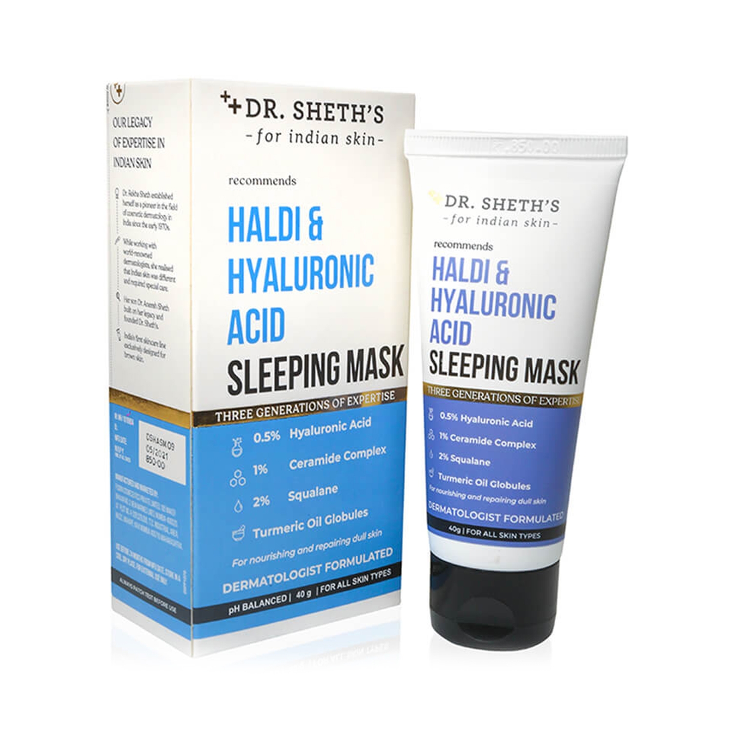 Dr. Sheth's | Dr. Sheth's Haldi & Hyaluronic Acid Sleeping Mask (40g)
