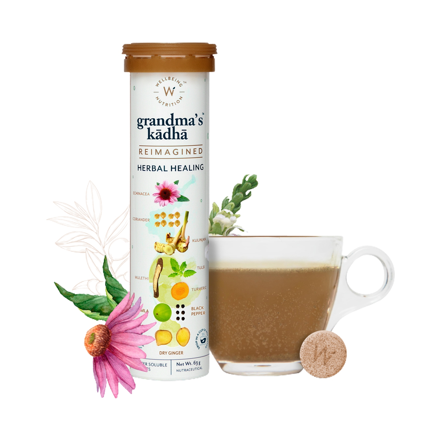 Wellbeing Nutrition | Wellbeing Nutrition Grandma's Kadha for Immunity, Cough, Cold and Flu Symptom Support