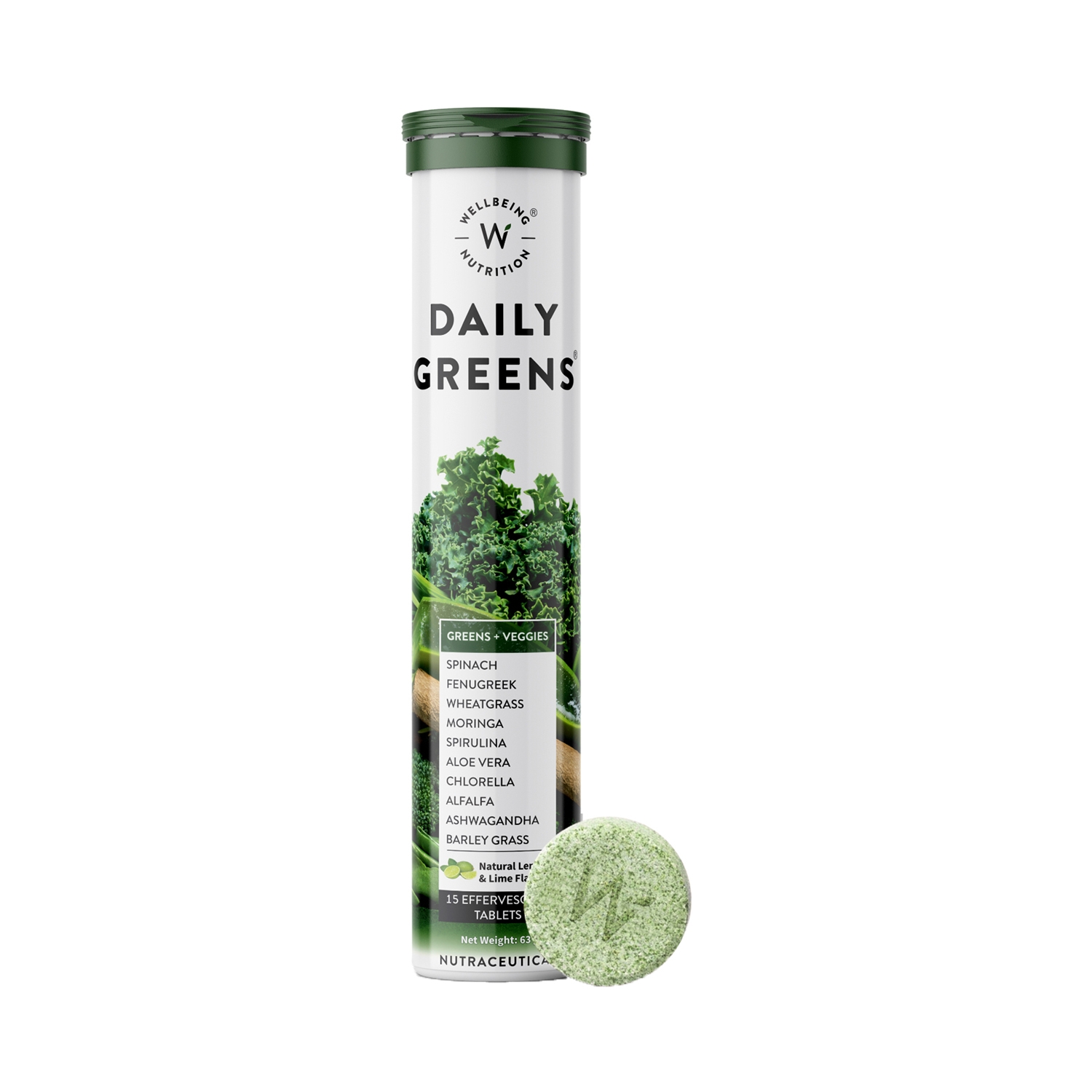 Wellbeing Nutrition | Wellbeing Nutrition Daily Greens Wholefood Multivitamin for Detox, Weight Management and Skin Glow