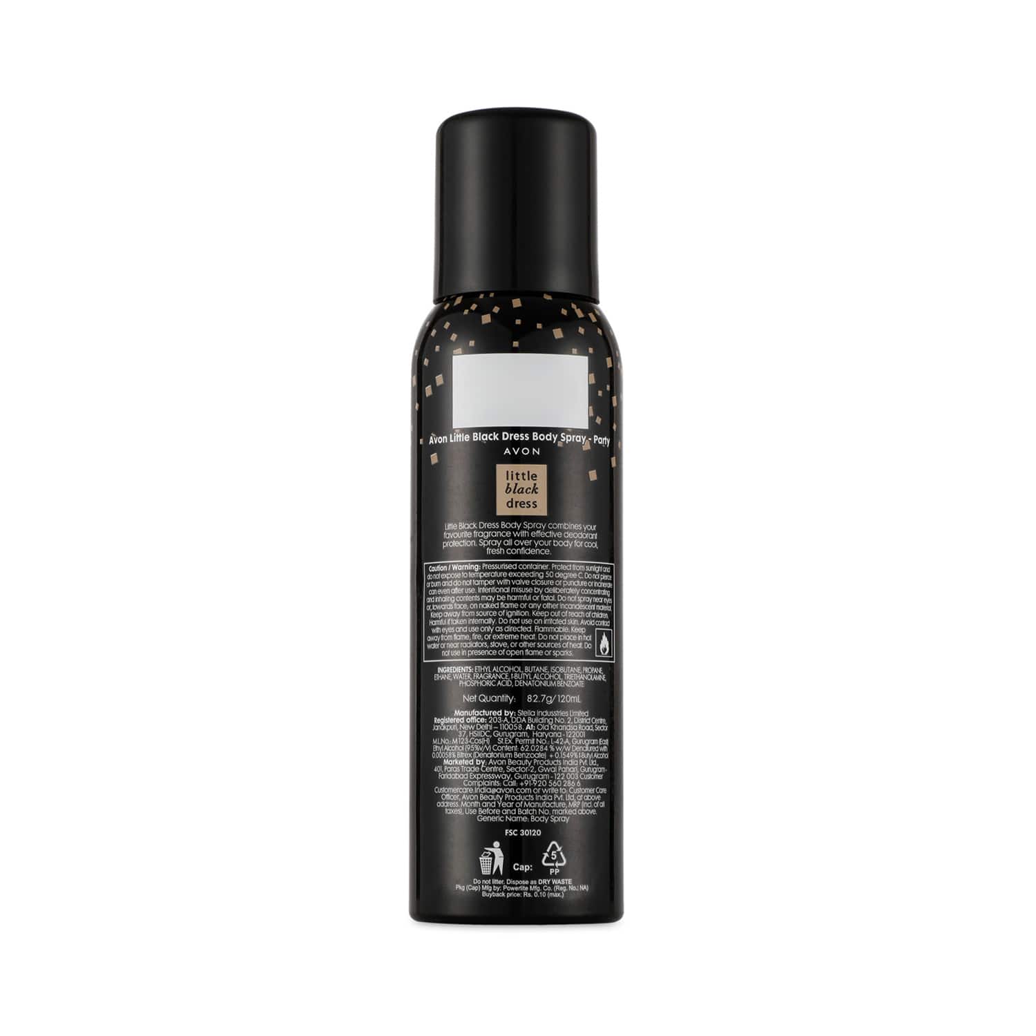 Avon Little Black Dress Party Body Spray 120ml