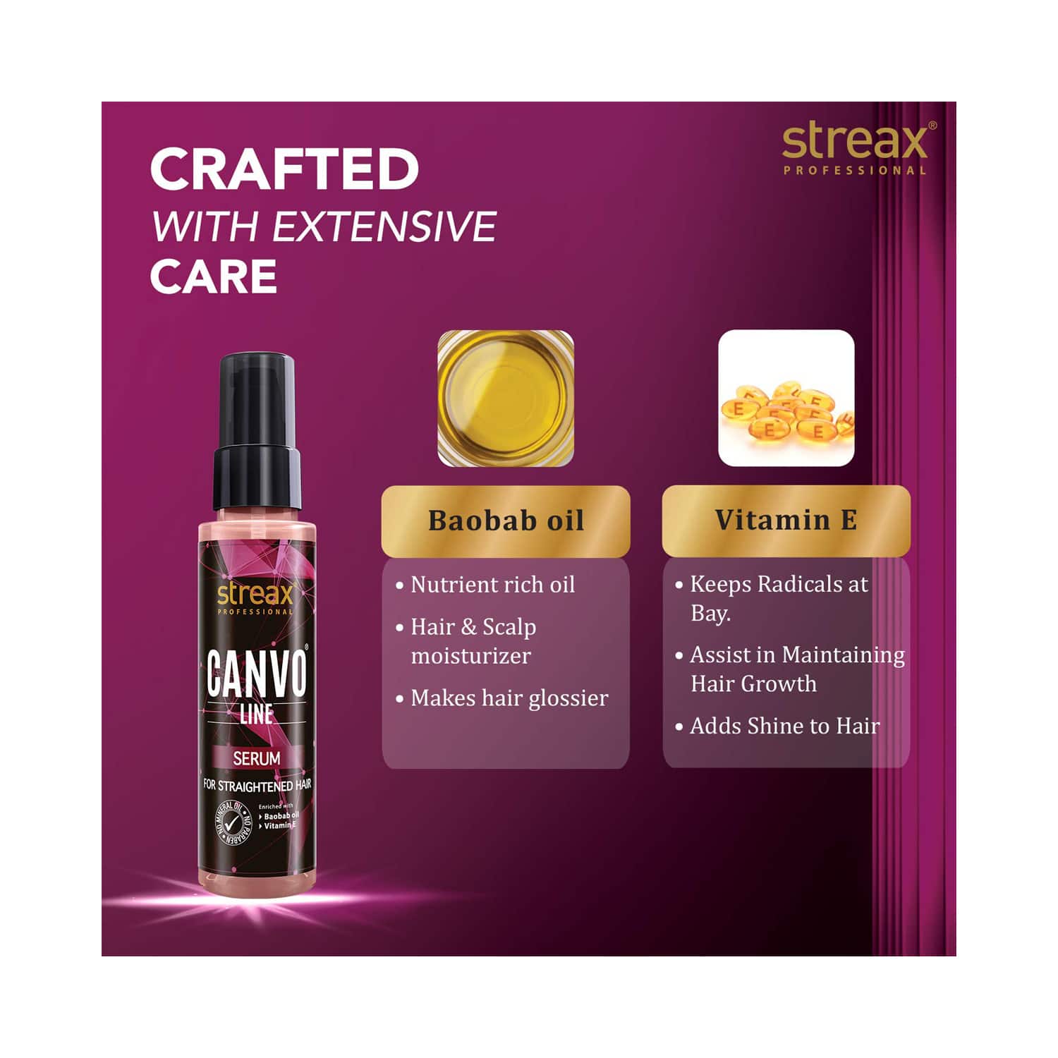 Streax Professional Canvo Line Hair Serum 100ml
