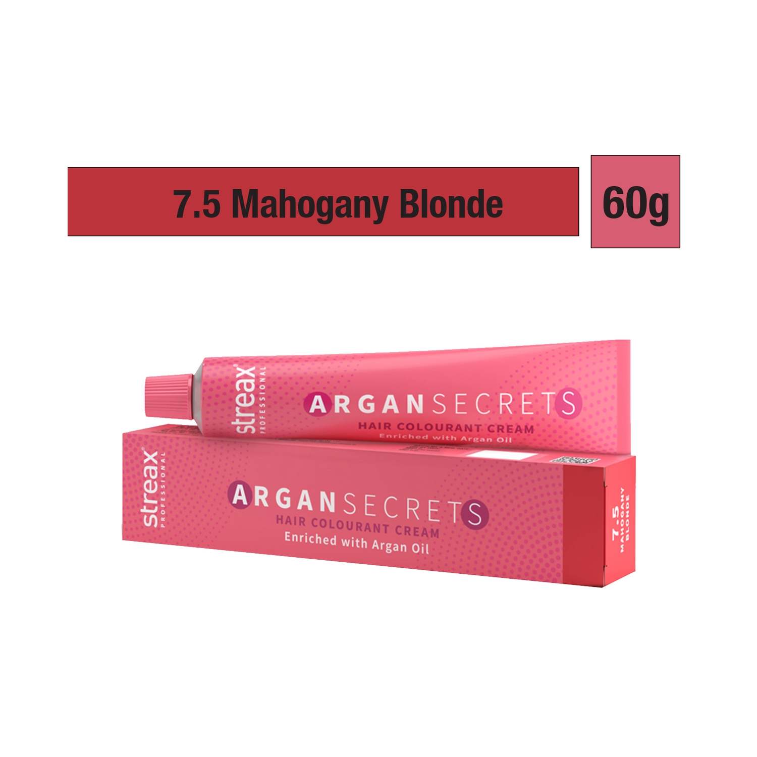 Streax Professional | Streax Professional Argan Secrets Hair Colorant Cream - 7.5 Mahogany Blonde (60g)