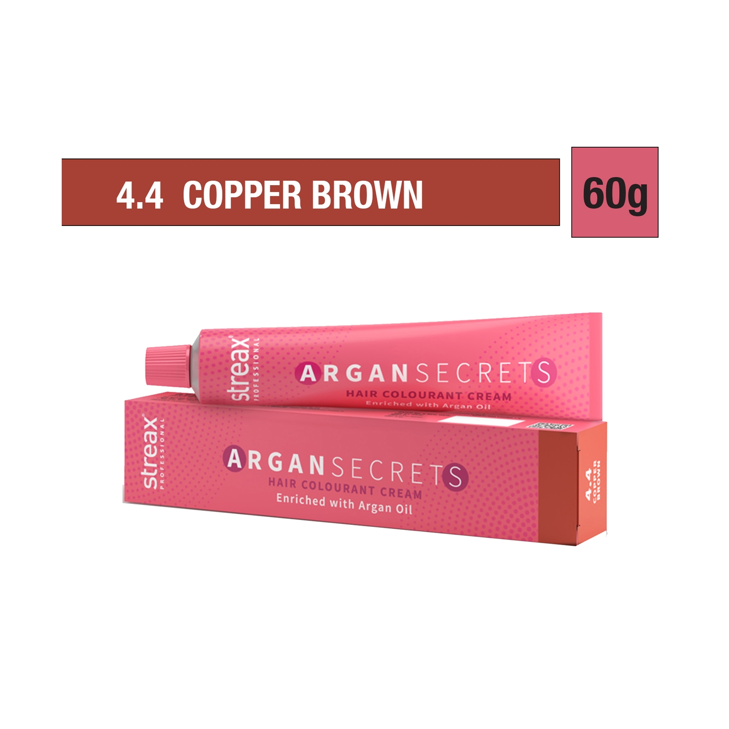 Streax Professional | Streax Professional Argan Secrets Hair Colorant Cream - 4.4 Copper Brown (60g)