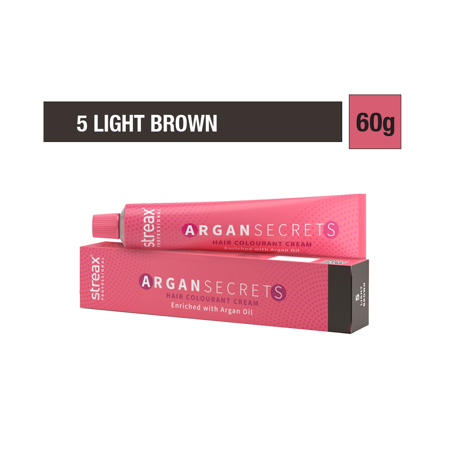 Streax Professional | Streax Professional Argan Secrets Hair Colorant Cream - 5 Light Brown (60g)
