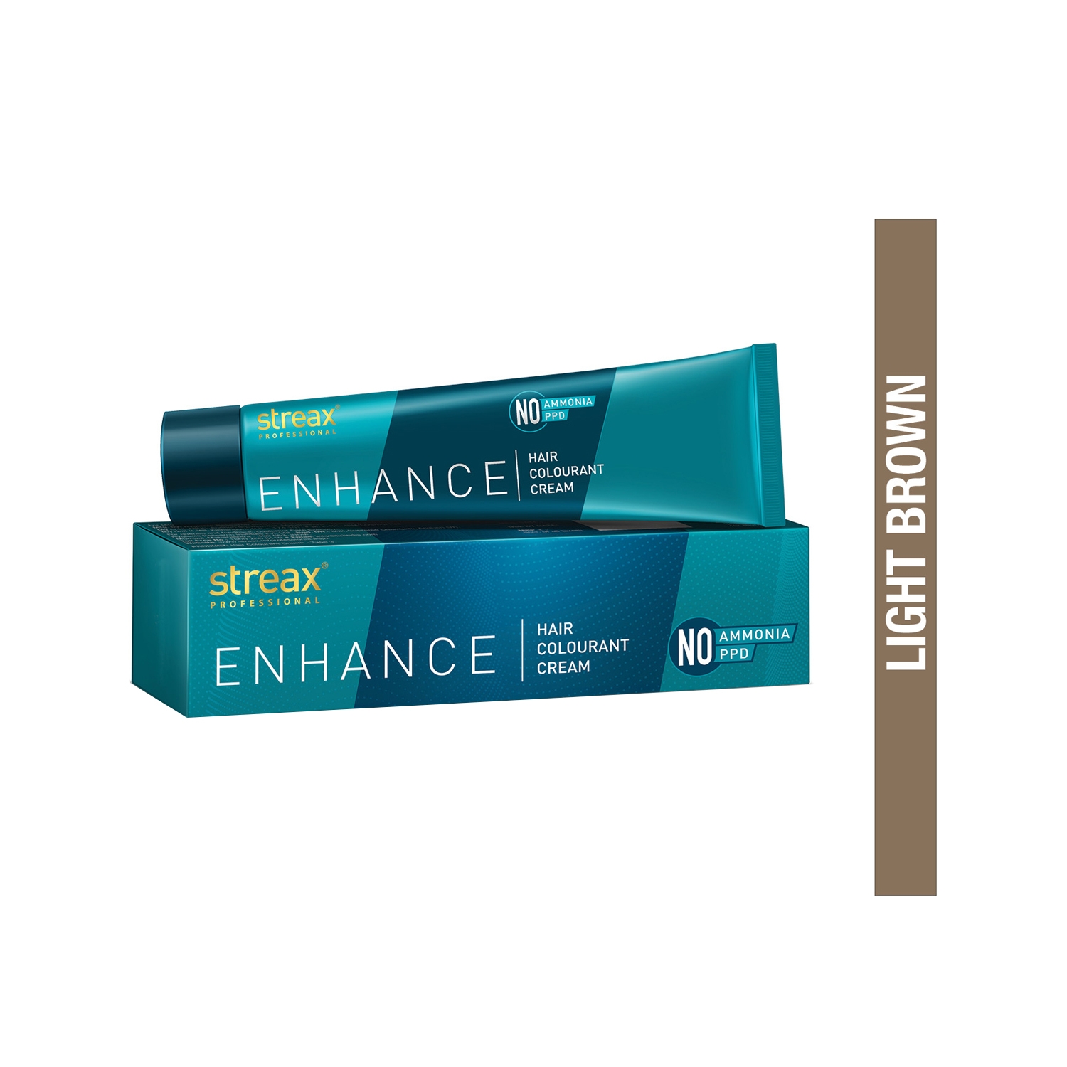Streax Professional Enhance Hair Colorant Cream - 5 Light Brown (90g)