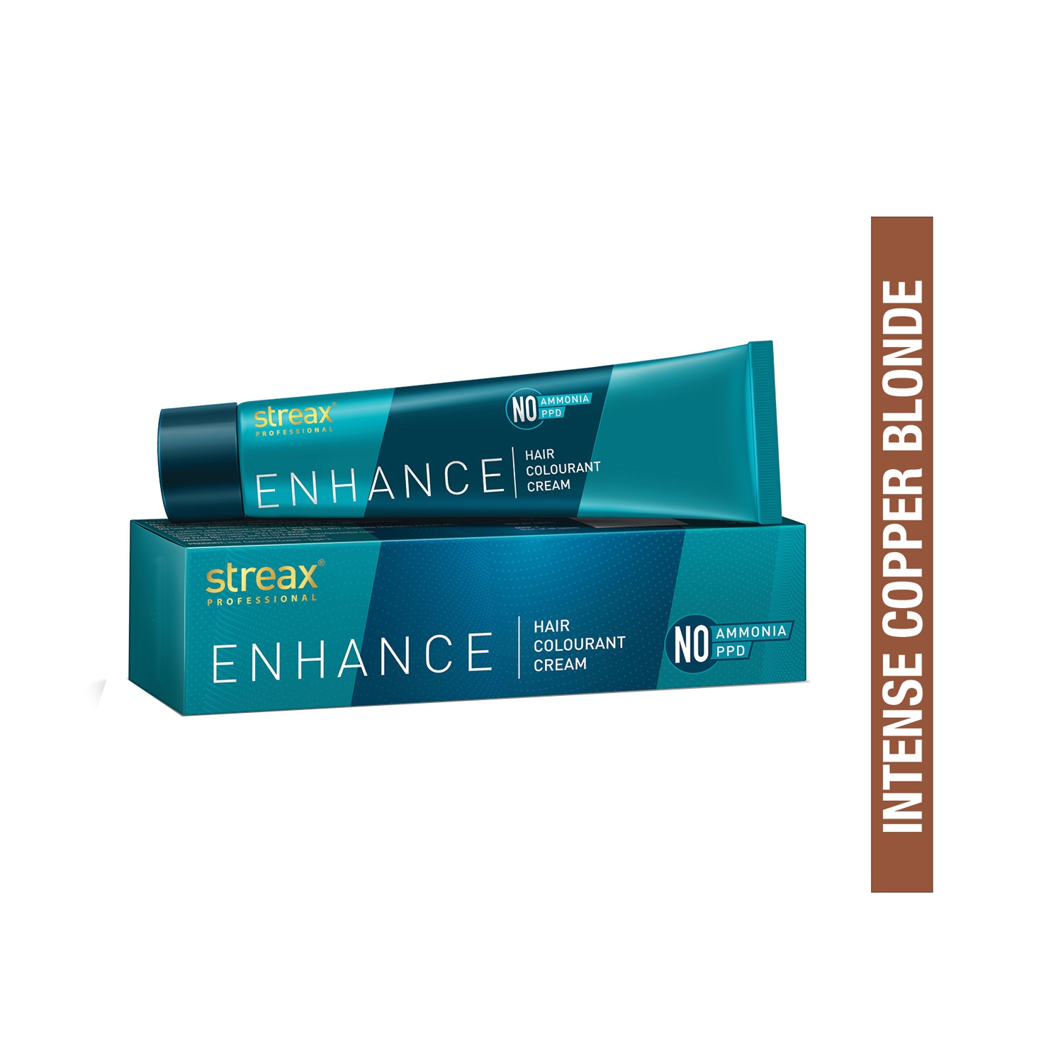 Streax Professional | Streax Professional Enhance Hair Colorant Cream - 7.44 Intense Copper Blonde (90g)