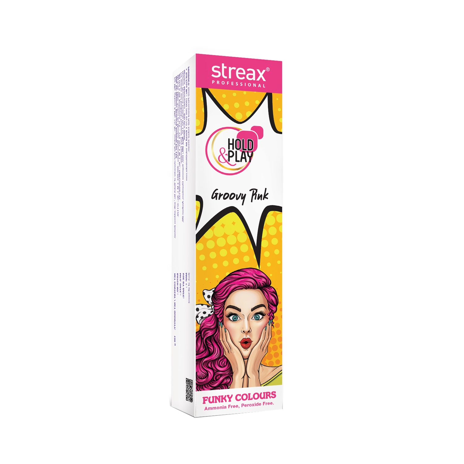 Streax Professional Hold & Play Funky Hair Color - Groovy Pink (100g)