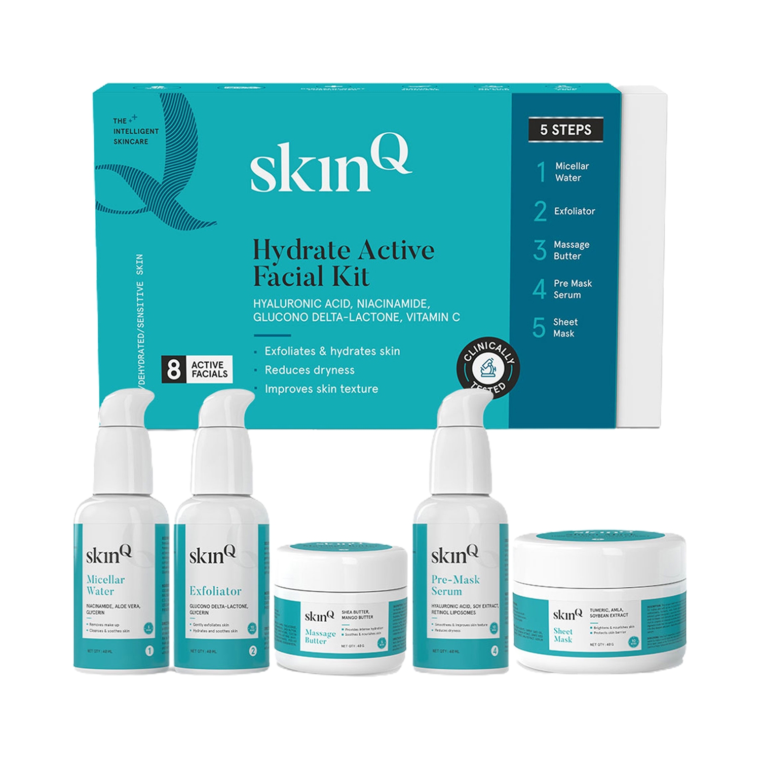 SkinQ | SkinQ Hydrate Active Facial Kit - Multi Use (200ml)