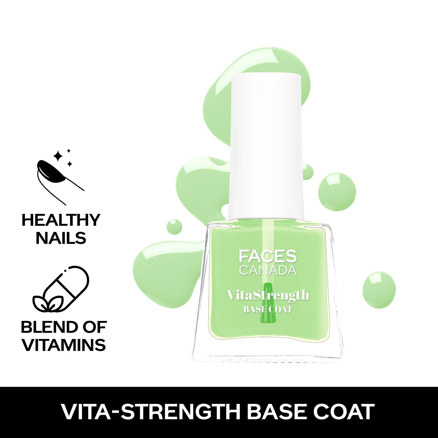 Faces Canada | Faces Canada VitaStrength Base Coat, Strengthens & Brightens Nails, Multivitamin (5 ml)