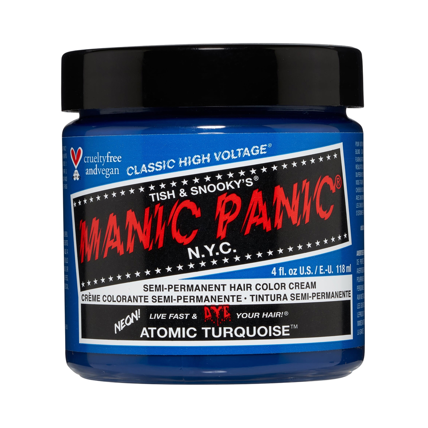 Manic Panic Classic High Voltage Semi Permanent Hair Color Cream - Atomic Turquoise (118ml)
