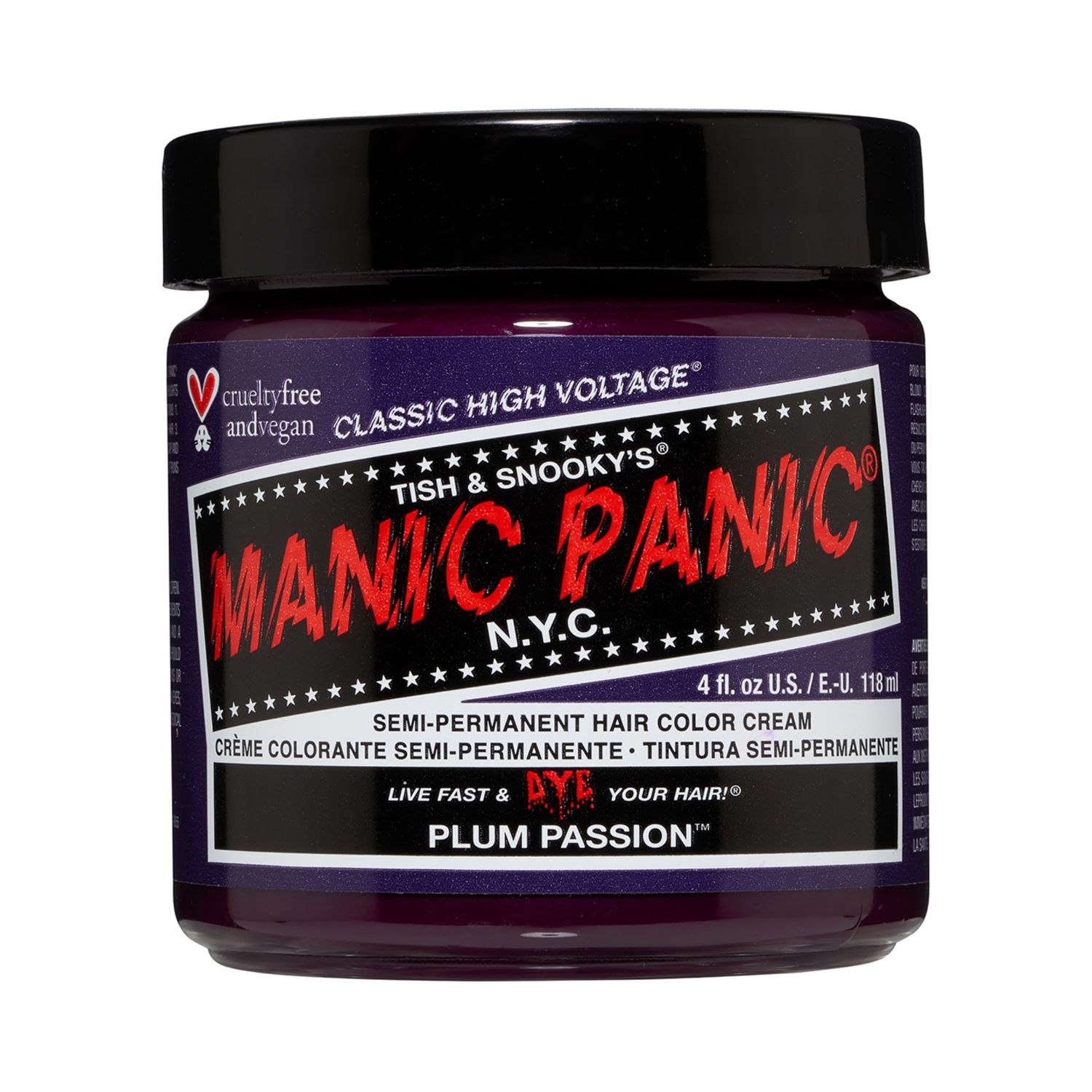 Manic Panic | Manic Panic Classic High Voltage Semi Permanent Hair Color Cream - Plum Passion (118ml)