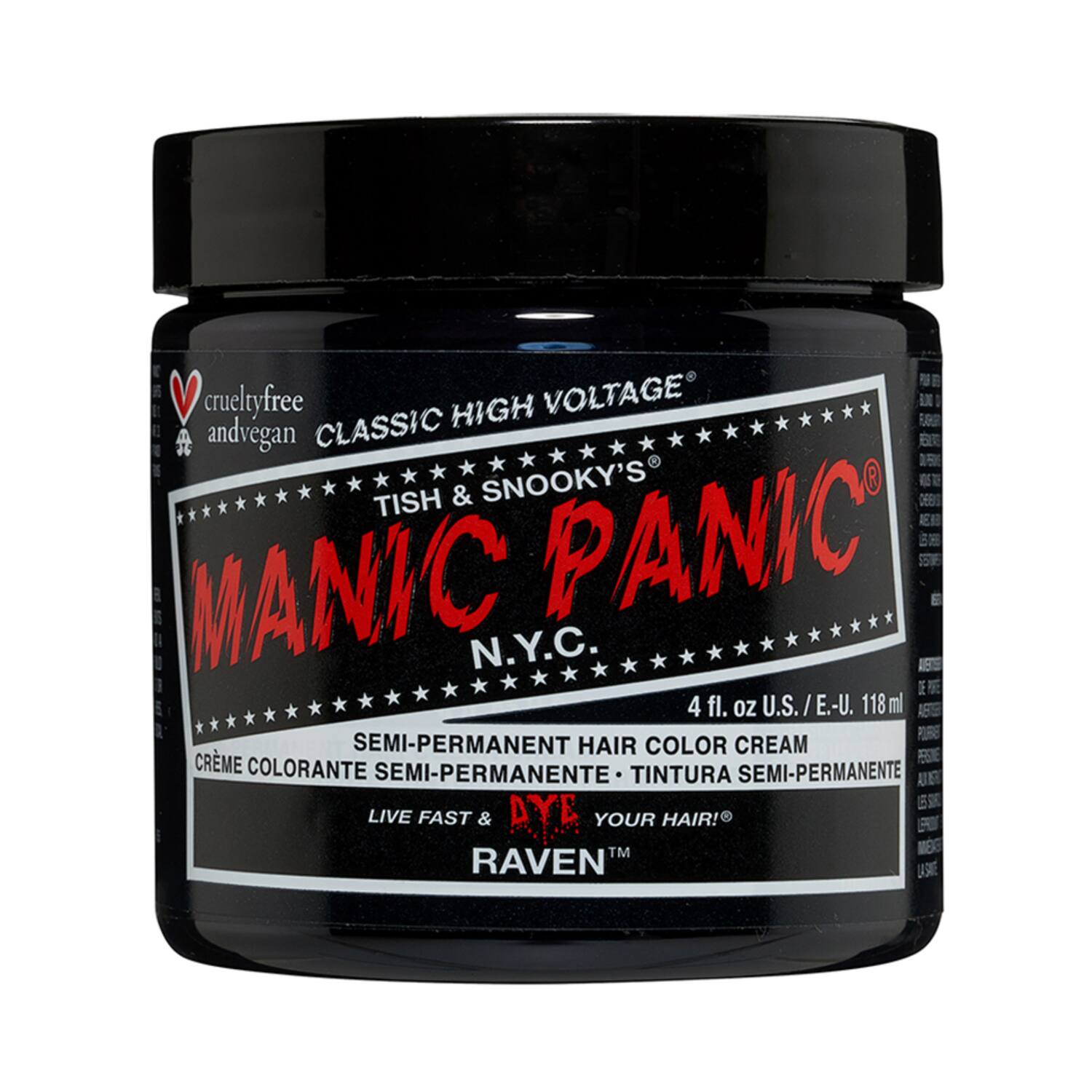 Manic Panic | Manic Panic Classic High Voltage Semi Permanent Hair Color Cream - Raven (118ml)