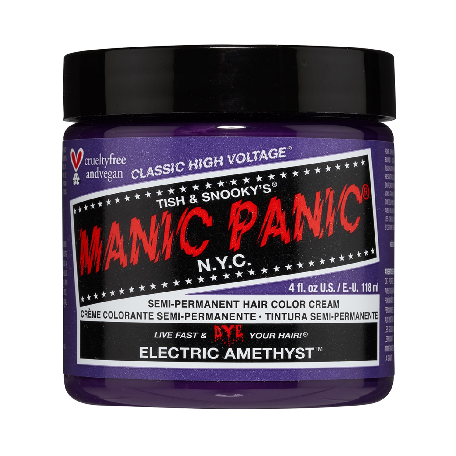 Manic Panic Classic High Voltage Semi Permanent Hair Color Cream - Electric Amethyst (118ml)