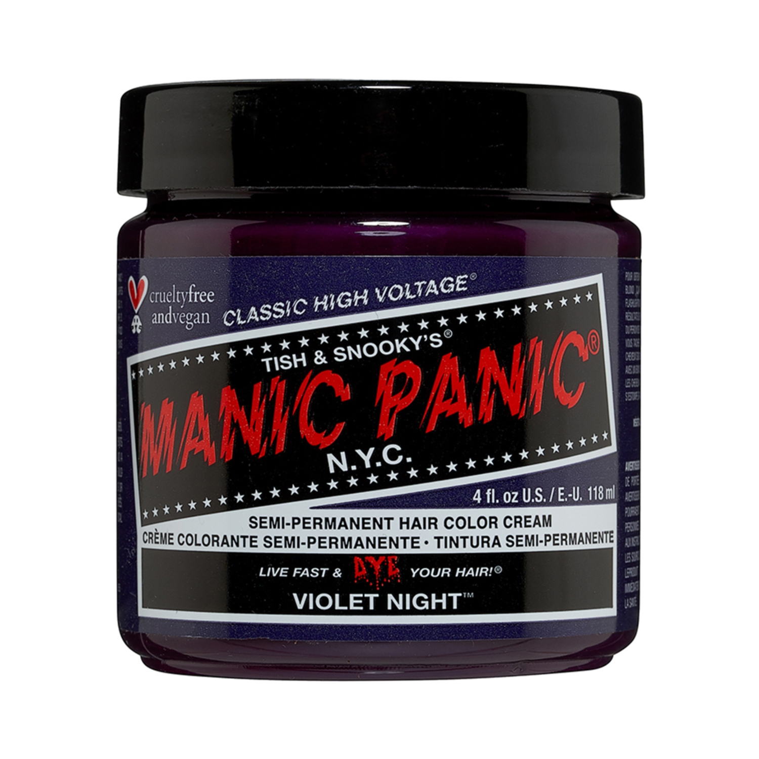 Manic Panic | Manic Panic Classic High Voltage Semi Permanent Hair Color Cream - Violet Night (118ml)