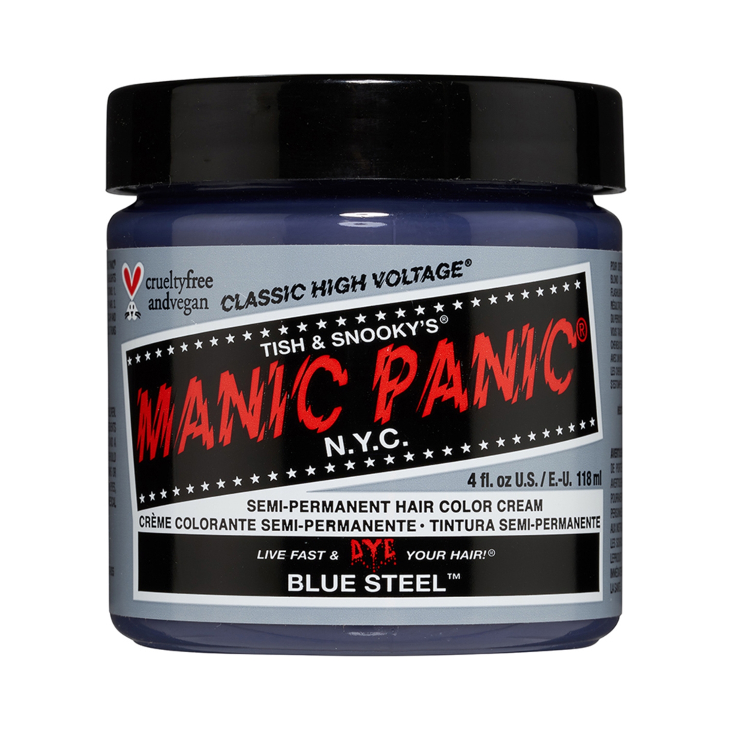 Manic Panic | Manic Panic Classic High Voltage Semi Permanent Hair Color Cream - Blue Steel (118ml)