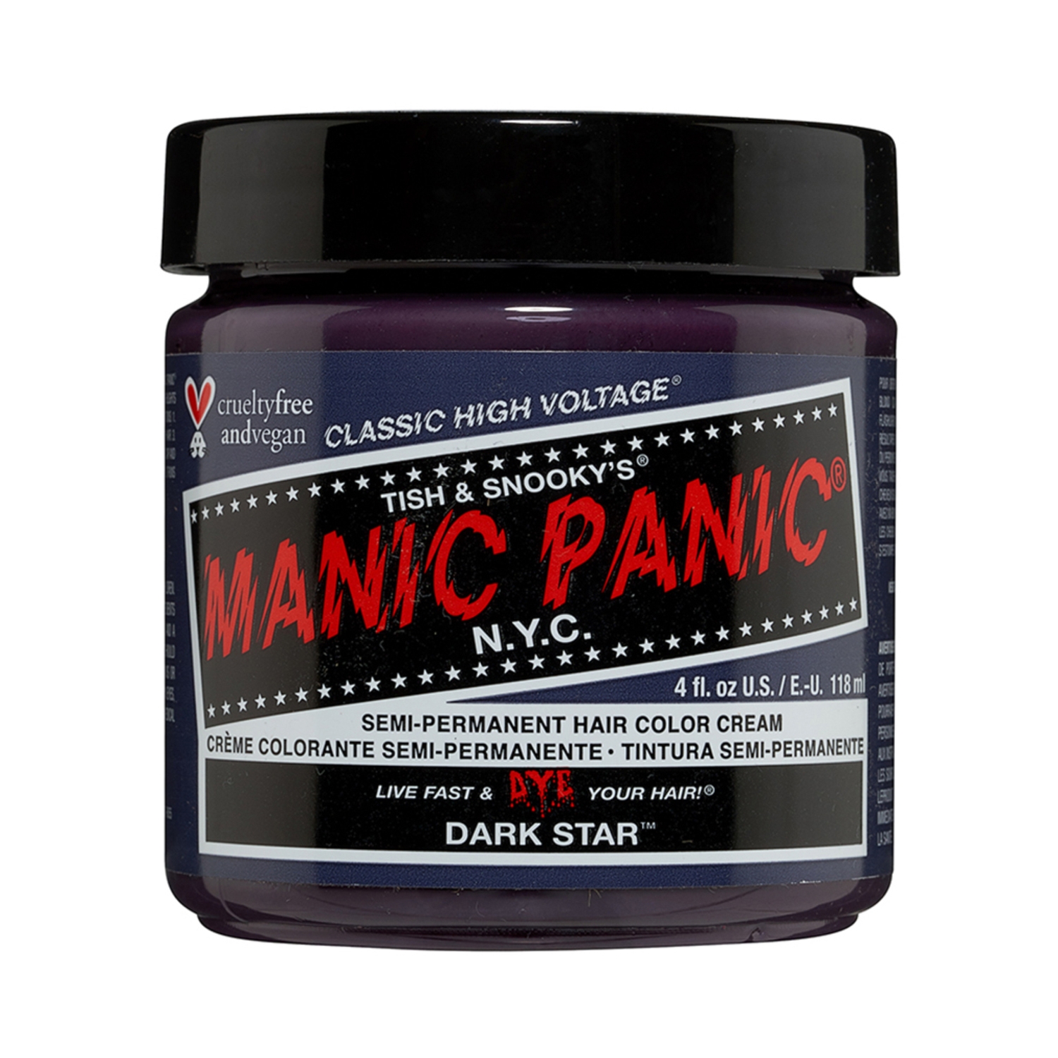 Manic Panic | Manic Panic Classic High Voltage Semi Permanent Hair Color Cream - Dark Star (118ml)