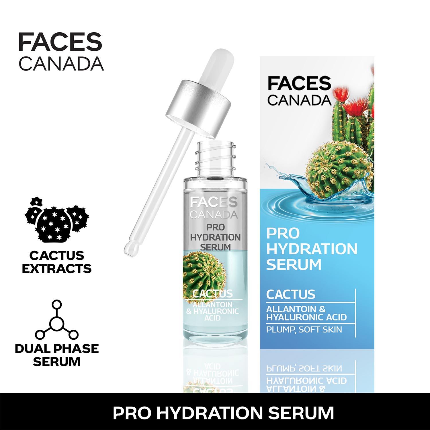 Faces Canada | Faces Canada Pro Hydration Serum Cactus I Hydrating Biphasic Serum I Hyaluronic acid I (27 ml)