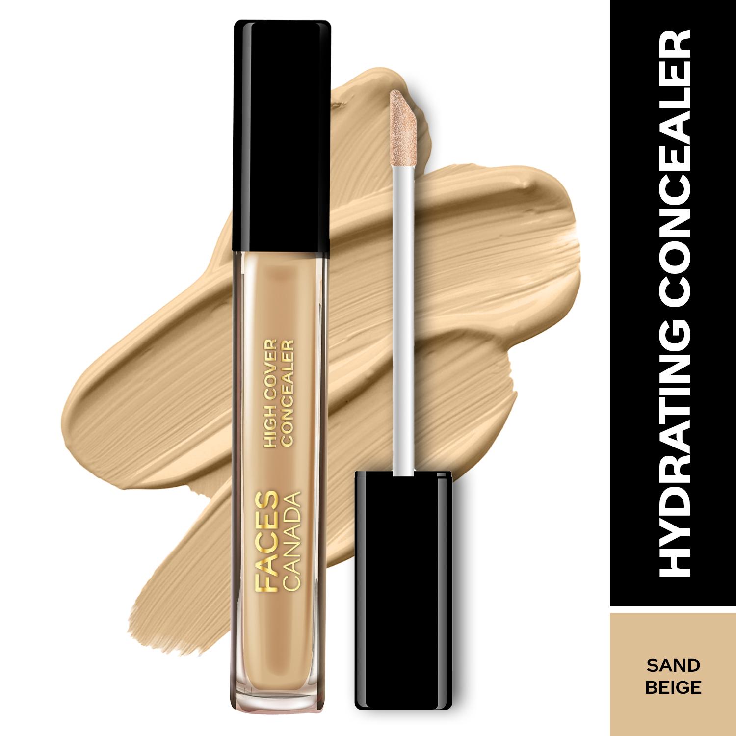 Faces Canada | Faces Canada High Cover Concealer - Sand Beige 01, Blends Easily, Natural Finish (4 ml)