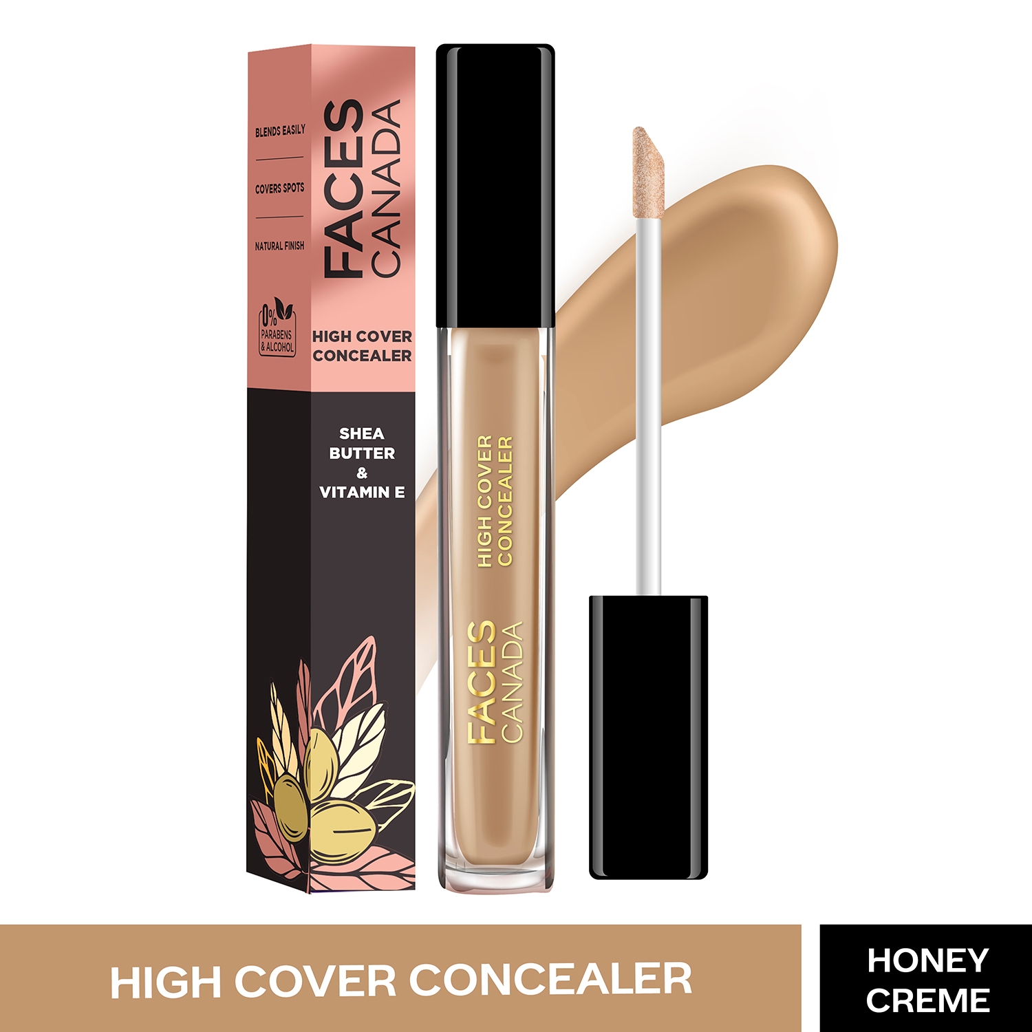 Faces Canada High Cover Concealer - 02 Honey Creme (4ml)
