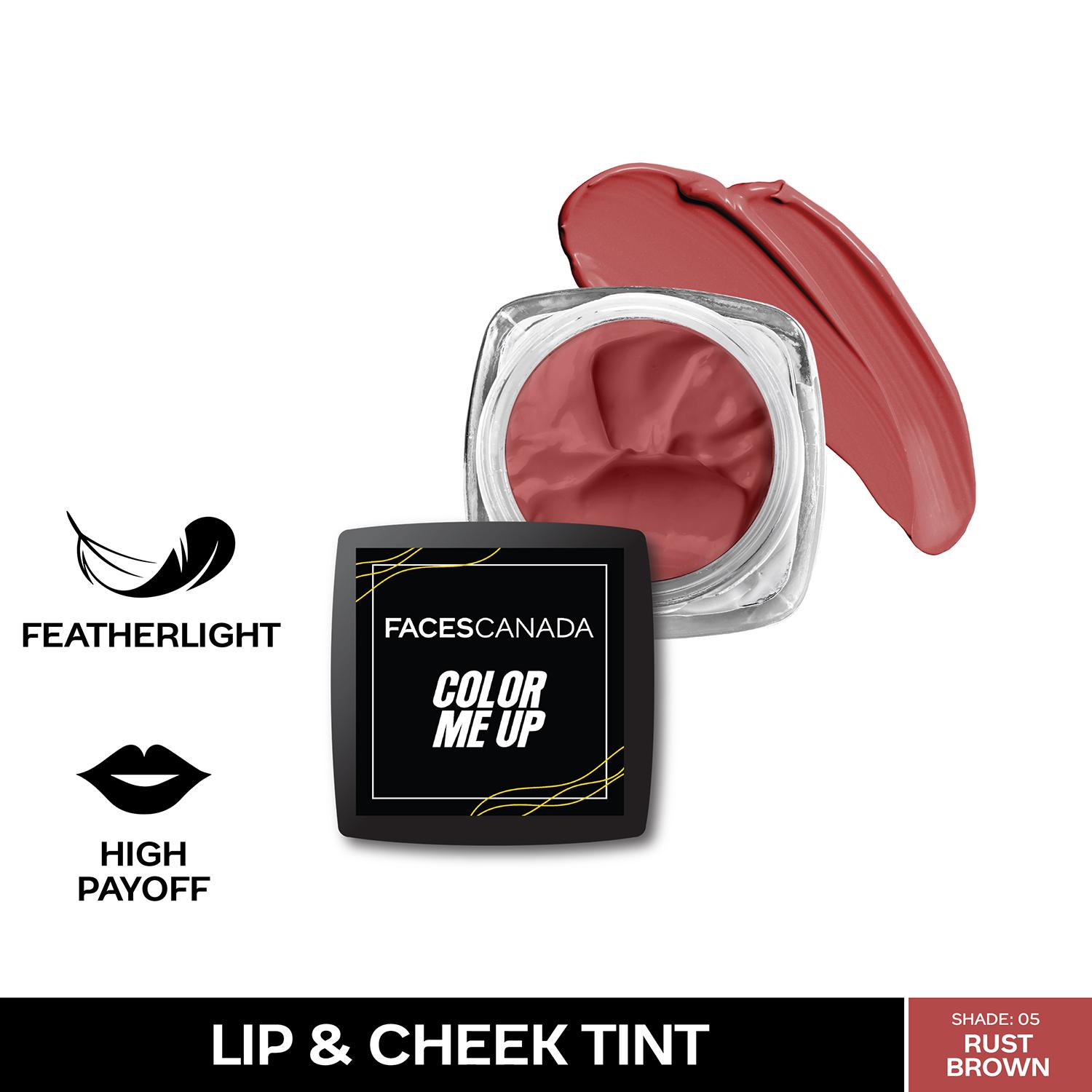 Faces Canada | Faces Canada Color Me Up Lip & Cheek Tint - Rust Brown 05, Feather-Light, High Payoff (3 g)