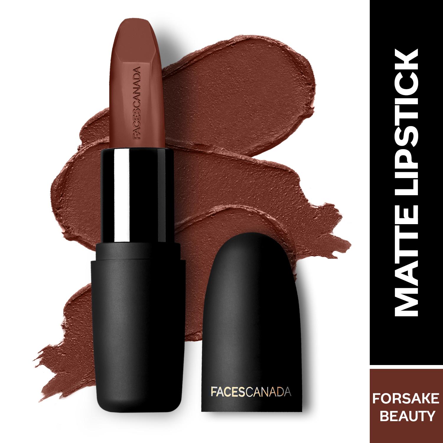 Faces Canada | Faces Canada Weightless Matte Lipstick, Pigmented and Hydrated Lips - Forsake Beauty 01 (4.5 g)