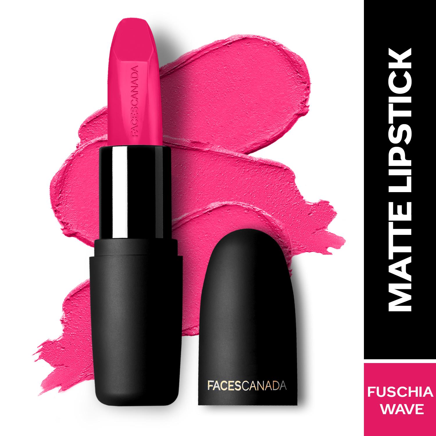 Faces Canada | Faces Canada Weightless Matte Lipstick, Pigmented and Hydrated Lips - Fuschia Wave 02 (4.5 g)