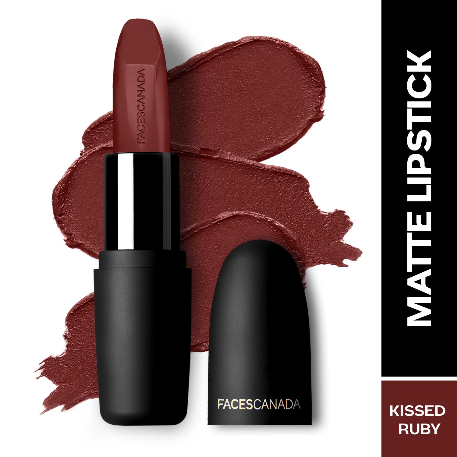 Faces Canada | Faces Canada Weightless Matte Lipstick, Pigmented and Hydrated Lips - Kissed Ruby 13 (4.5 g)