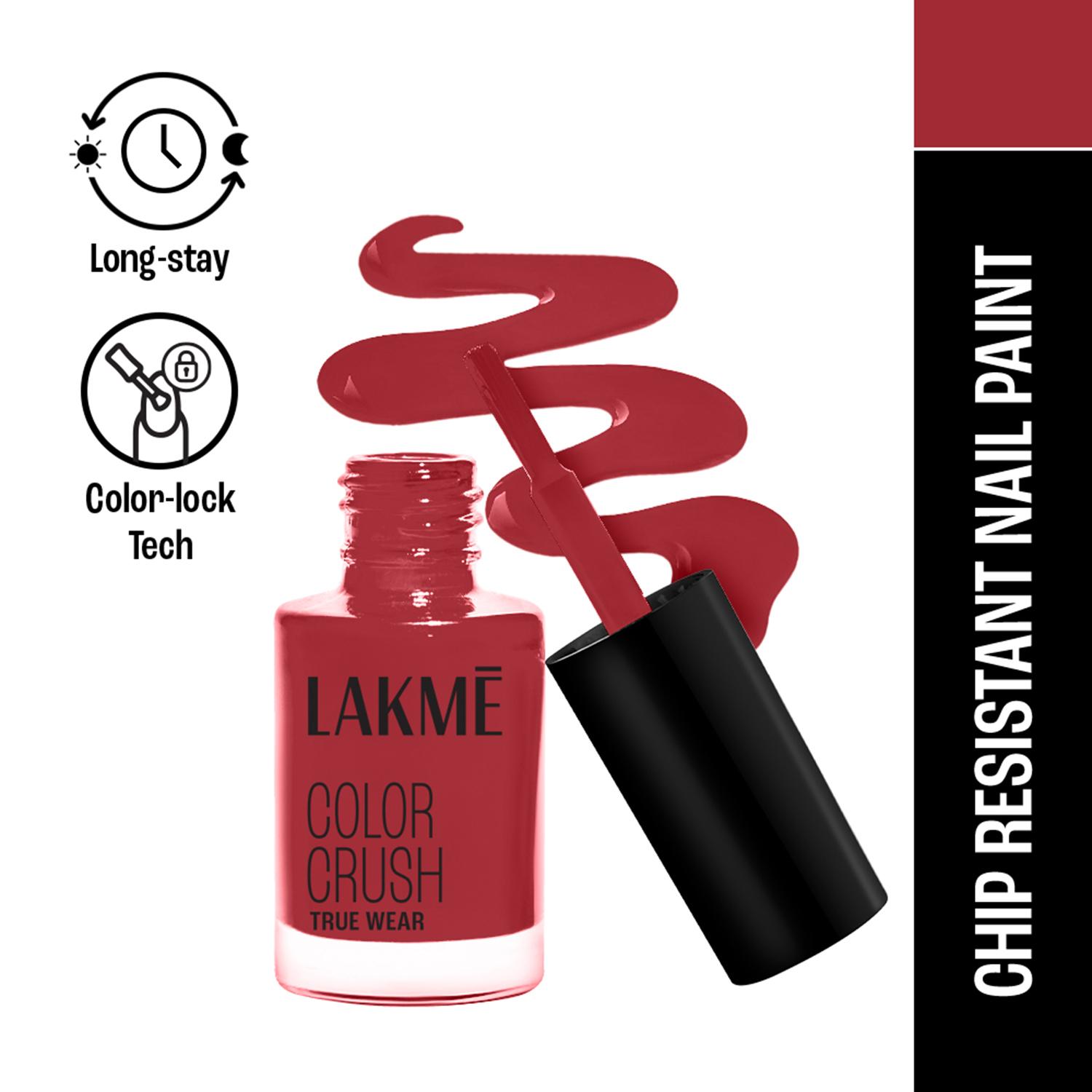 Lakme | Lakme True Wear Color Crush Nail Polish Long Lasting & Vibrant Nail Paint 401 (6 ml)