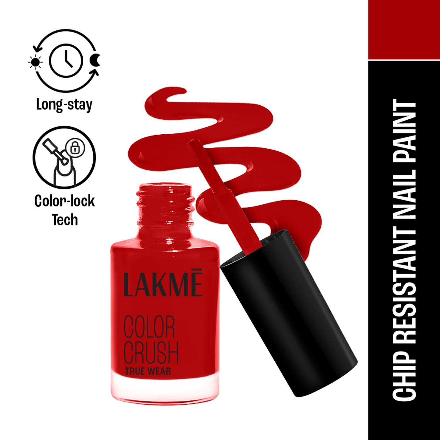 Lakme | Lakme True Wear Color Crush Nail Polish Long Lasting & Vibrant Nail Paint 404 (6 ml)