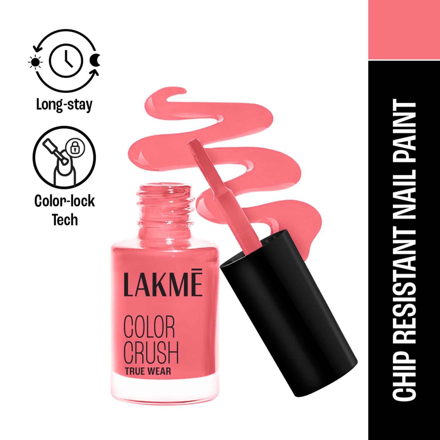 Lakme | Lakme True Wear Color Crush Nail Polish Long Lasting & Vibrant Nail Paint 504 (6 ml)