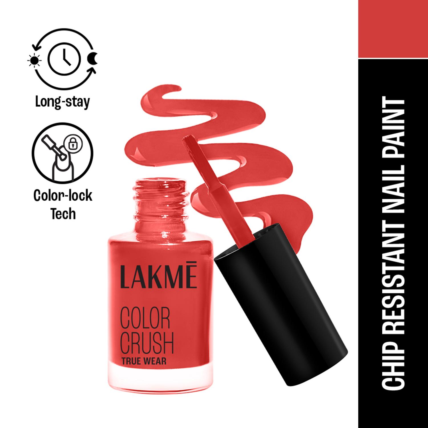 Lakme | Lakme True Wear Color Crush Nail Polish Long Lasting & Vibrant Nail Paint 505 (6 ml)