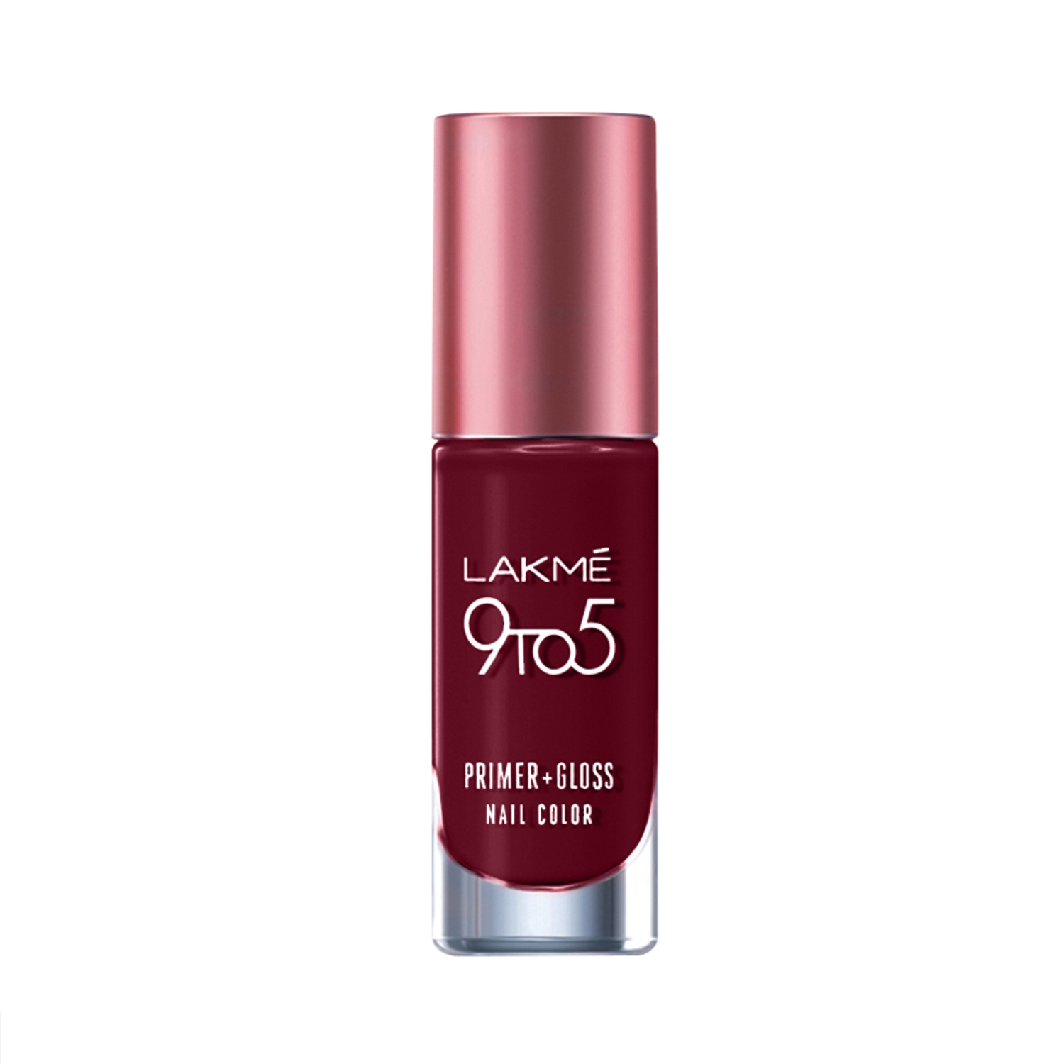 Lakme | Lakme 9 To 5 Primer + Gloss Nail Color - Smokey Crimson (6ml)
