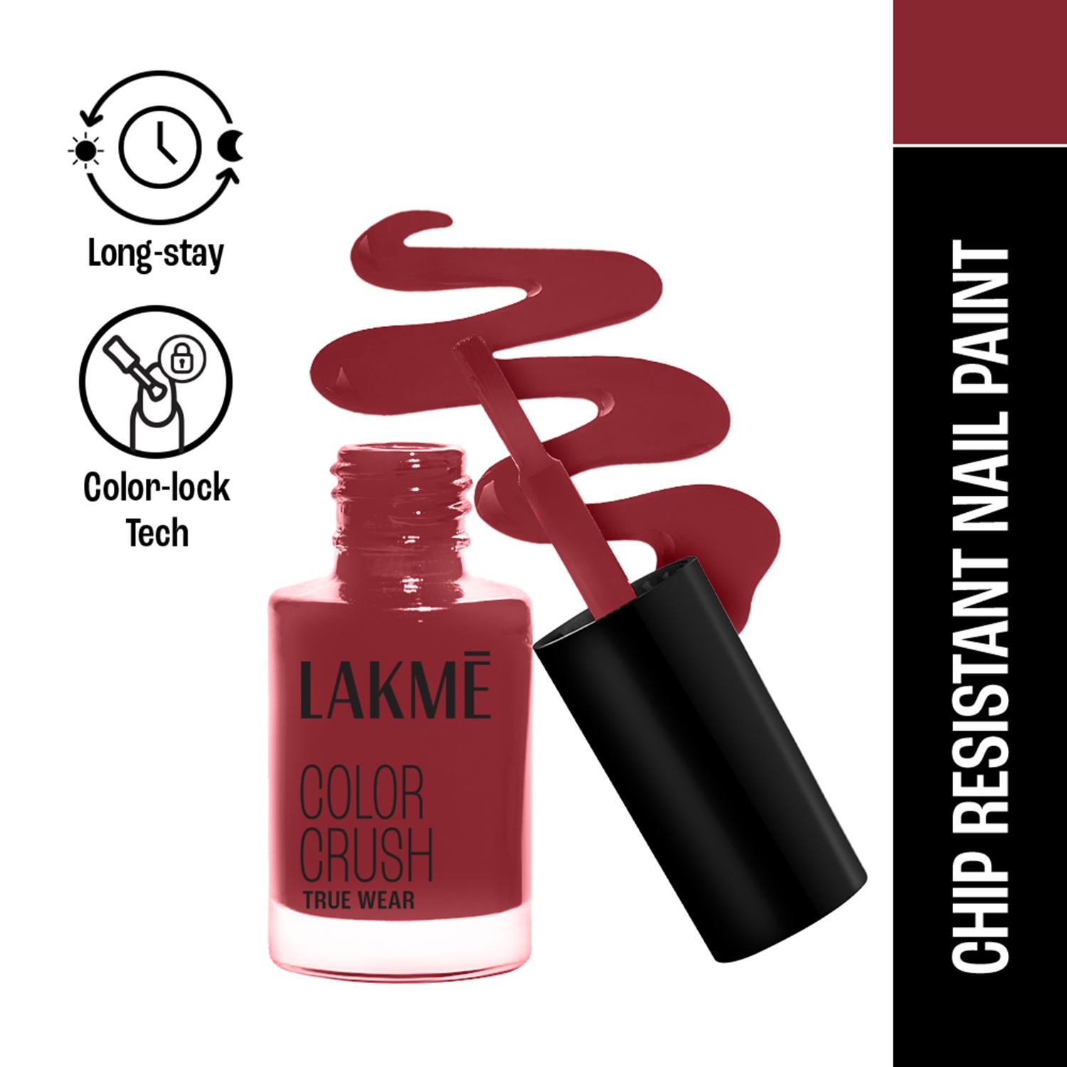 Lakme | Lakme True Wear Color Crush Nail Polish Long Lasting & Vibrant Nail Paint 25 (6 ml)