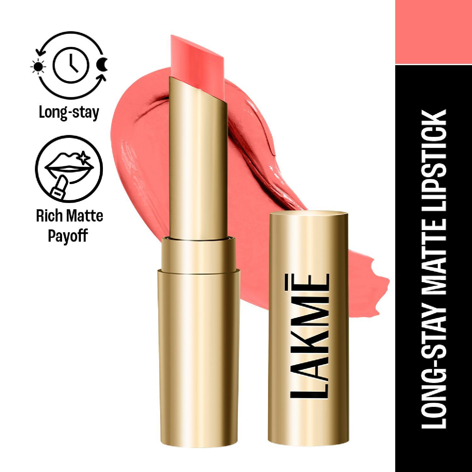 Lakme | Lakme Unreal 3D Slim Bullet, Matte Finish, Nude Brick, (3.6 g)