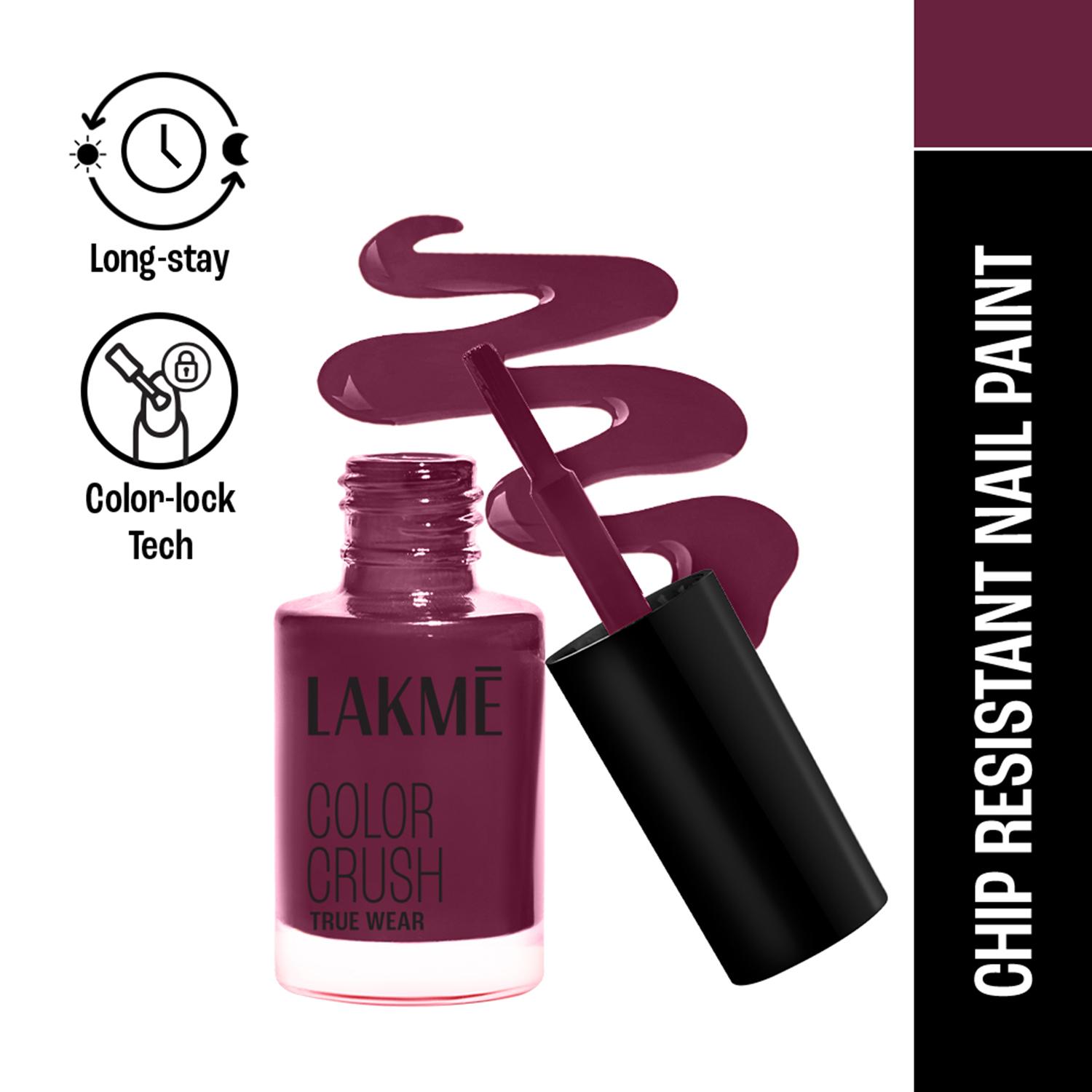Lakme | Lakme True Wear Color Crush Nail Polish Long Lasting & Vibrant Nail Paint 16 (6 ml)