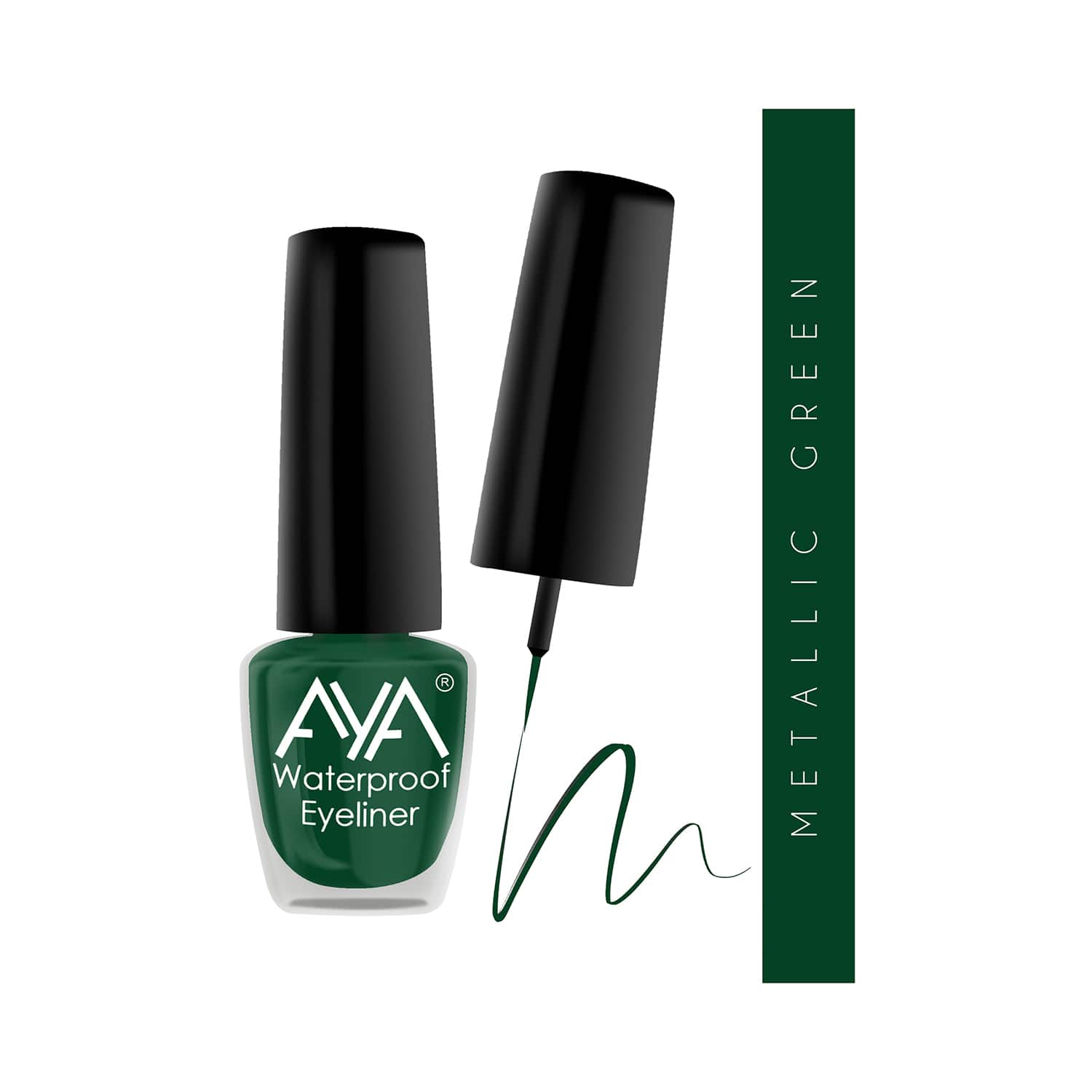 AYA | AYA 24 Hrs Long Lasting & Waterproof Eyeliner - Metallic Green (5ml)