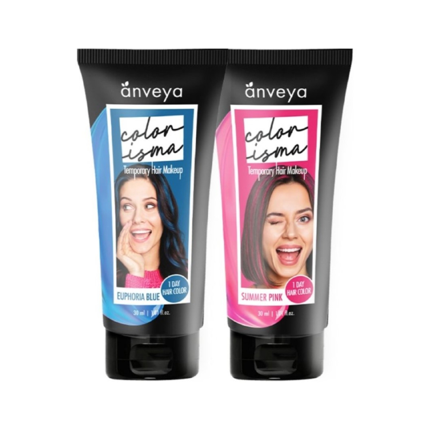 Anveya | Anveya Colorisma Hair Color Makeup - Euphoria Blue Summer Pink (2Pcs)