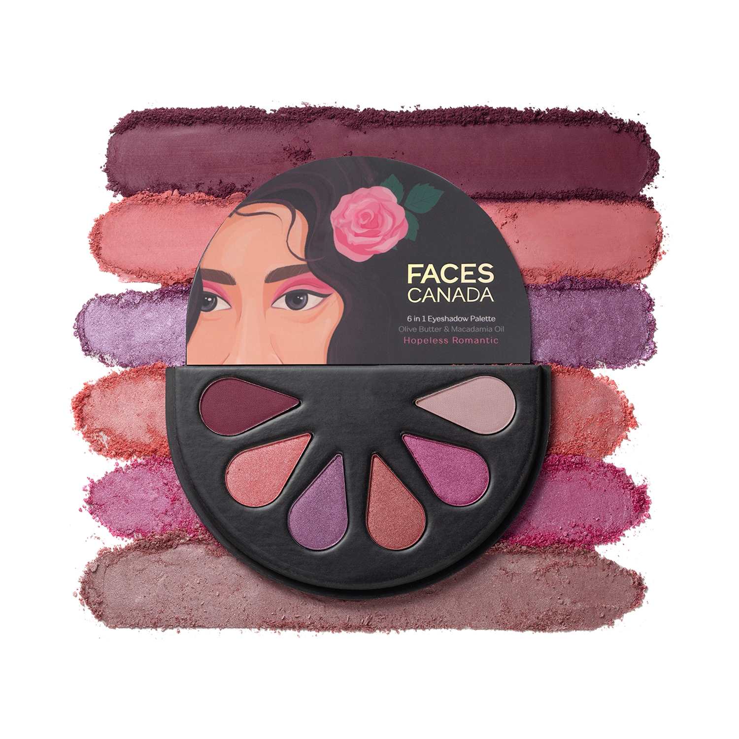 Faces Canada | Faces Canada 6-In-1 Eyeshadow Palette - 01 Hopeless Romantic (6g)