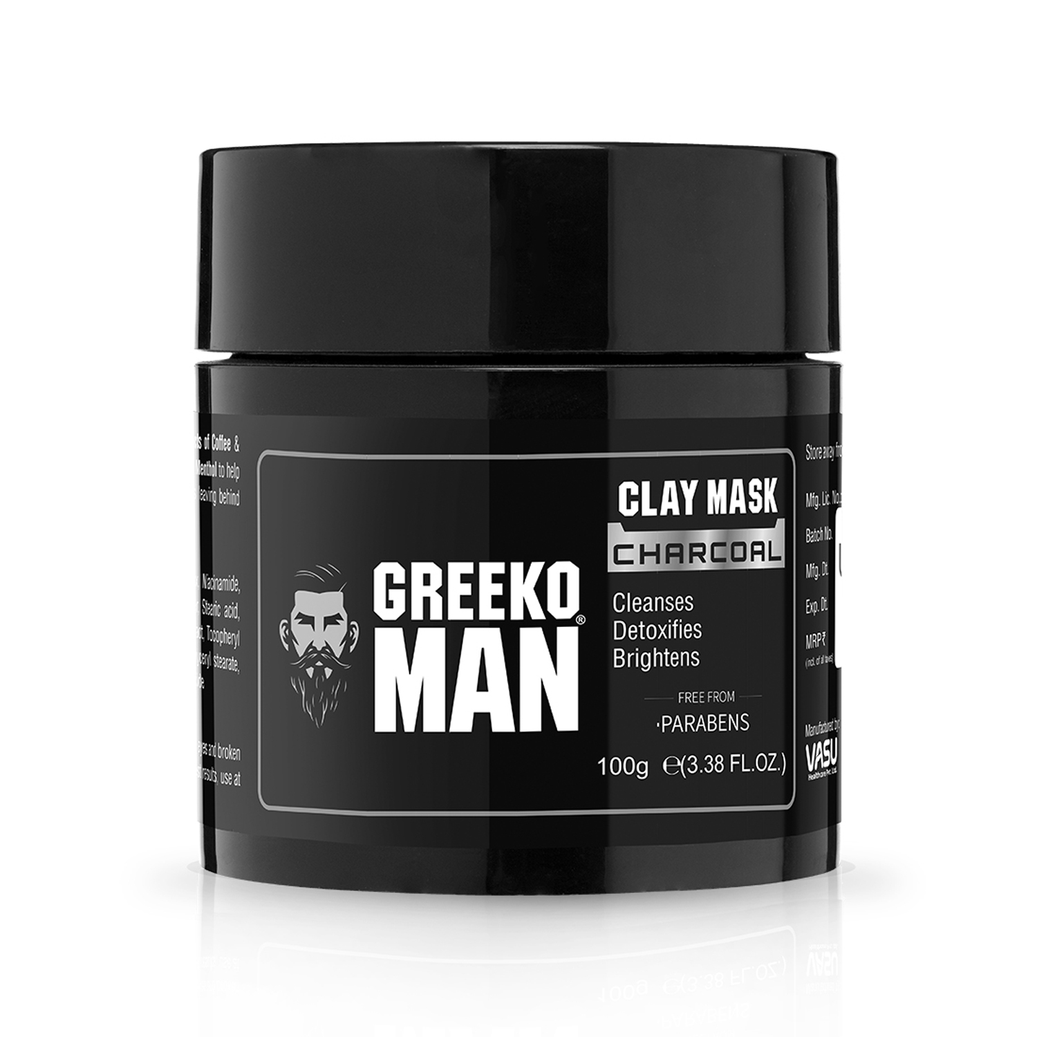 Greeko Man Charcoal Clay Mask (100g)