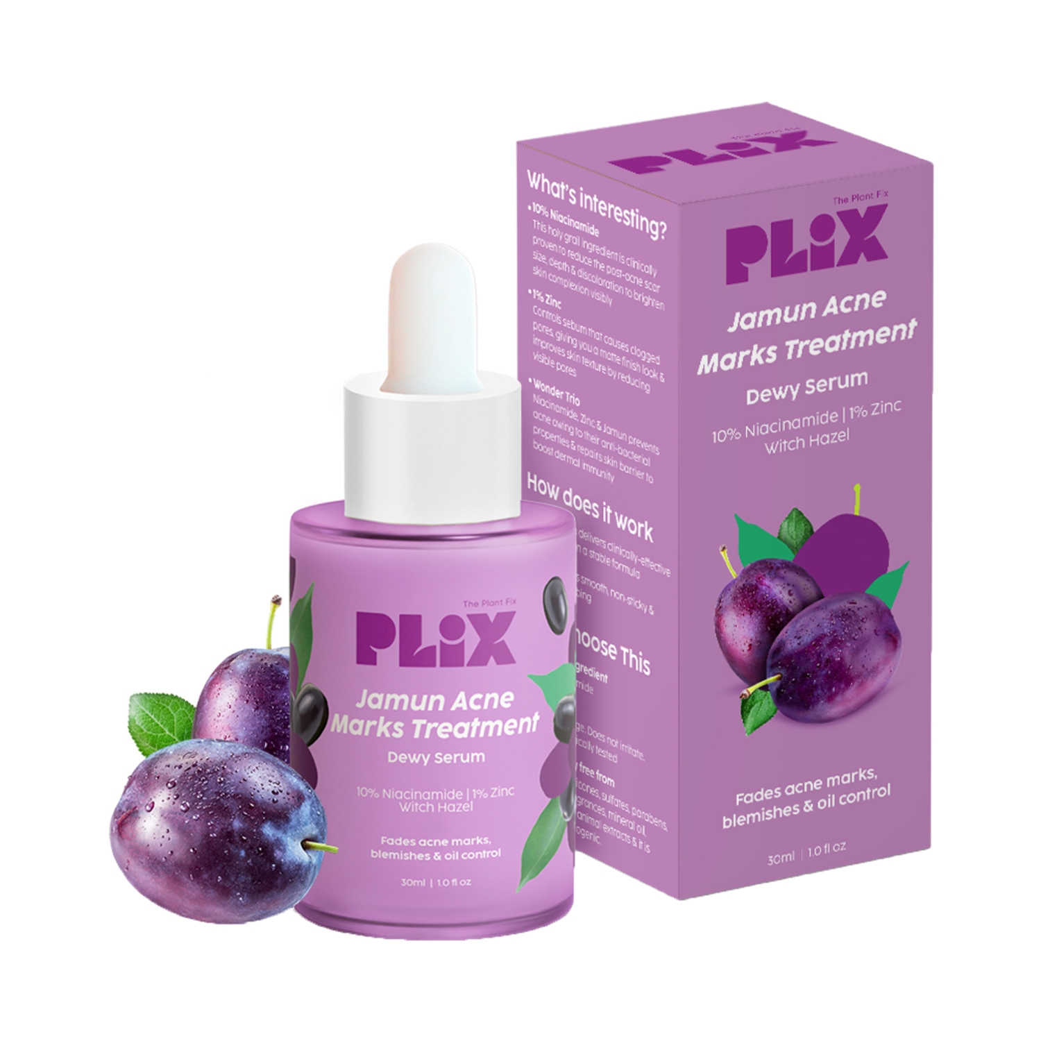 Plix The Plant Fix | Plix The Plant Fix 10% Niacinamide Jamun Face Serum (30ml)