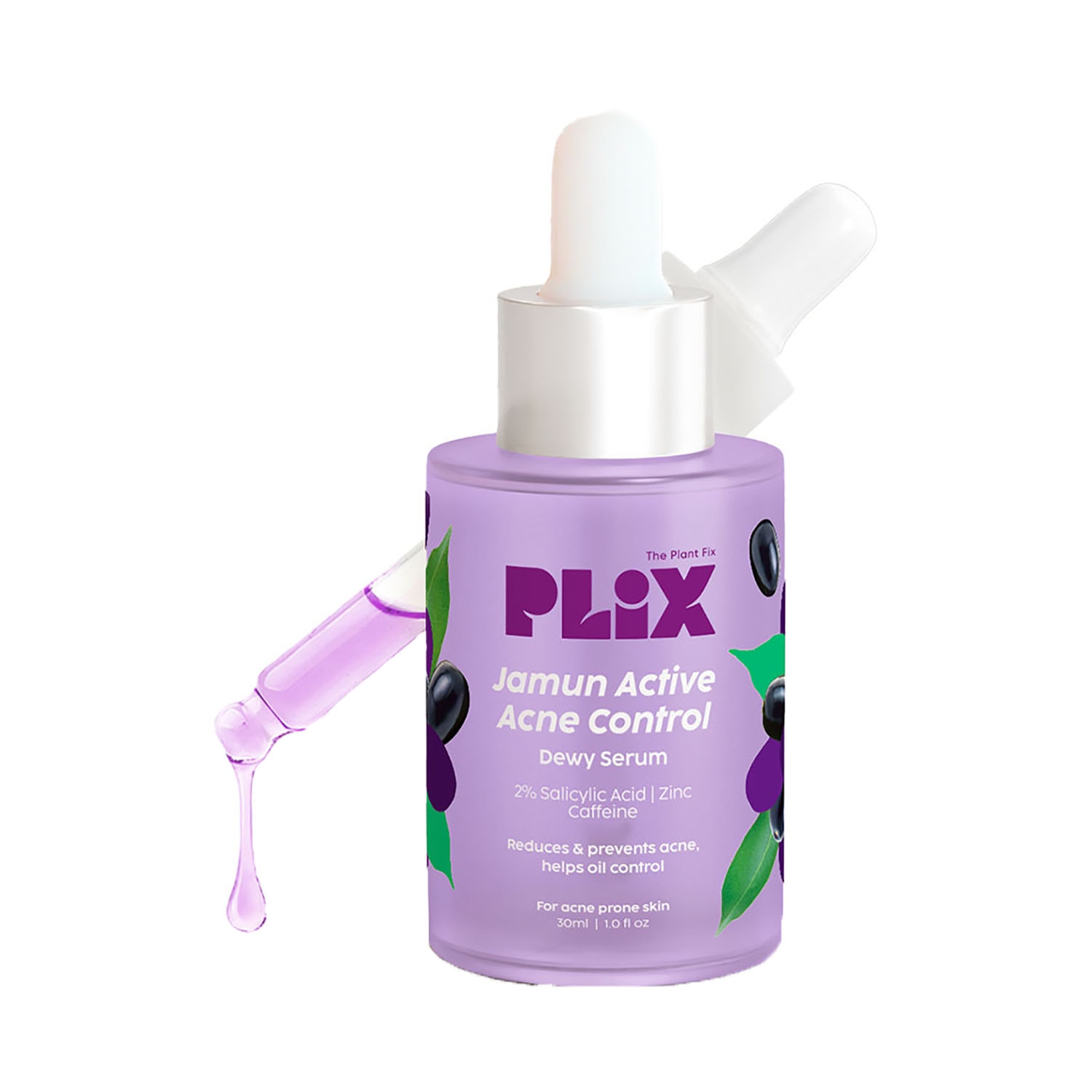Plix The Plant Fix | Plix The Plant Fix 2% Salicylic Acid Jamun Active Acne Control Dewy Face Serum (30ml)