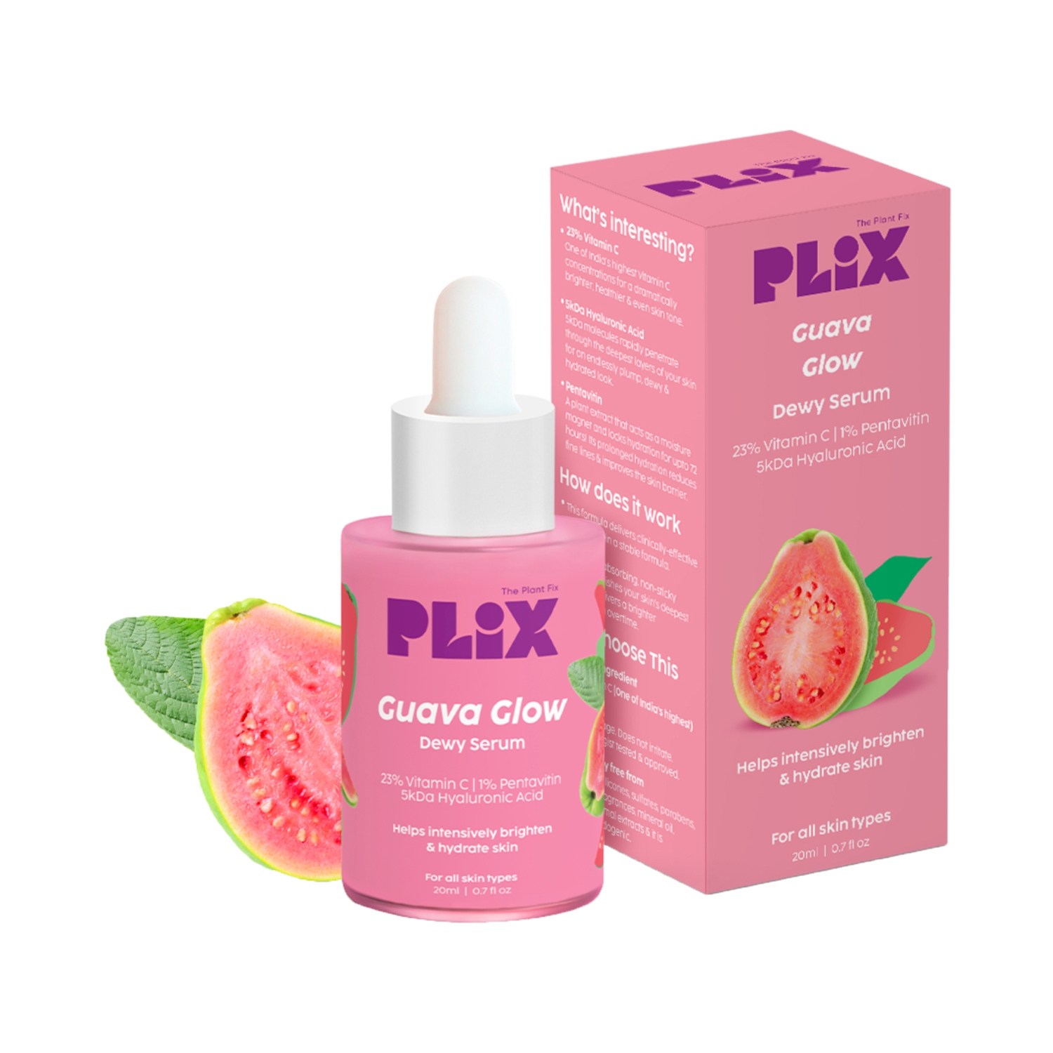 Plix The Plant Fix | Plix The Plant Fix 23% Vitamin C Guava Face Serum (20ml)
