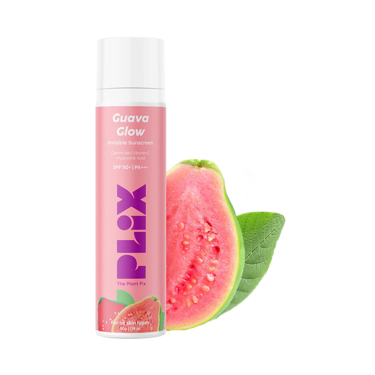 Plix The Plant Fix Guava Glow Invisible Sunscreen Gel SPF 50+ (50g)