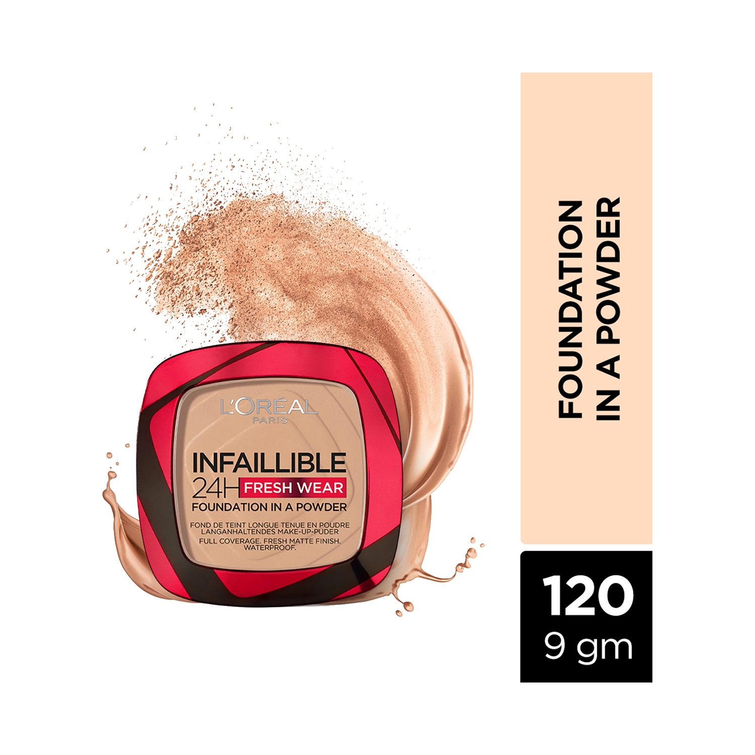 L'Oreal Paris | L'Oreal Paris Infallible 24H Fresh Wear Foundation In A Powder - 120 Vanilla (9g)